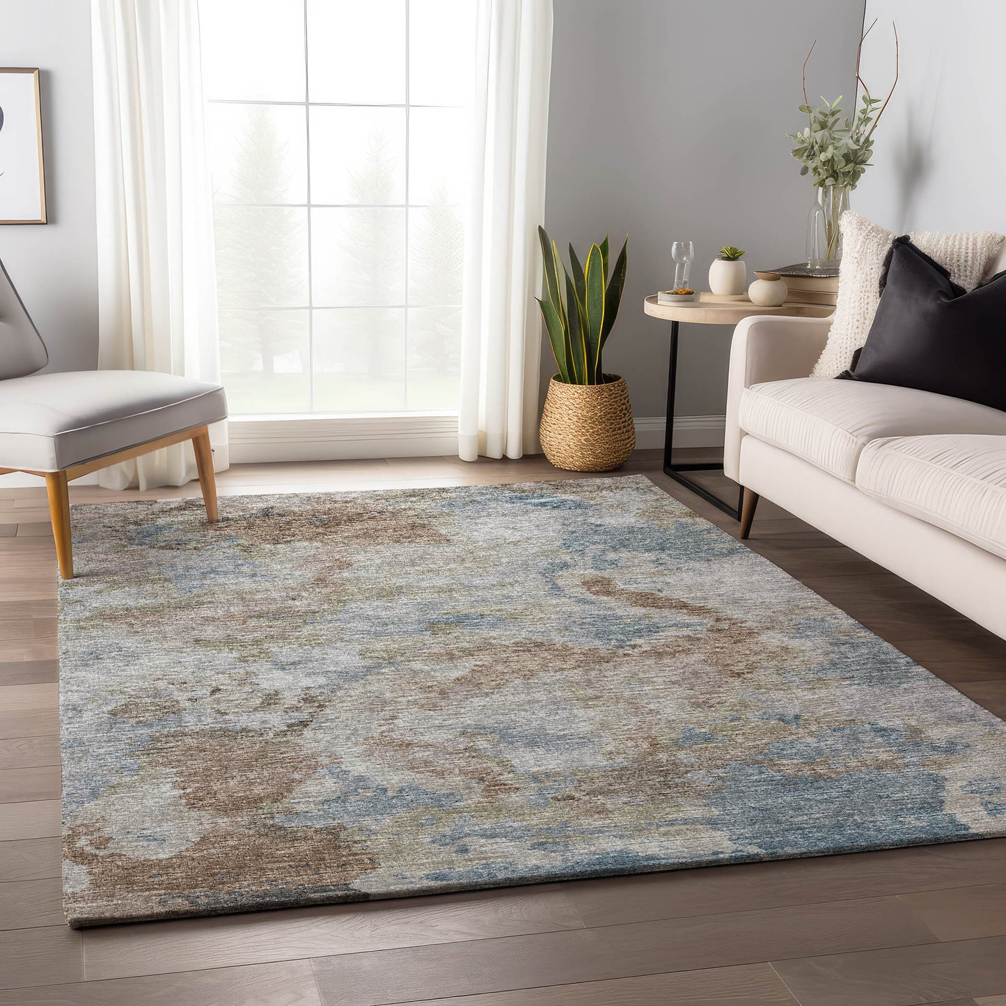 Addison Rugs Mayfield AMF67MO 8 x 10 (ft) Loomed Polyester Moody Rectangular Indoor Abstract Machine washable Pet Friendly Area rug