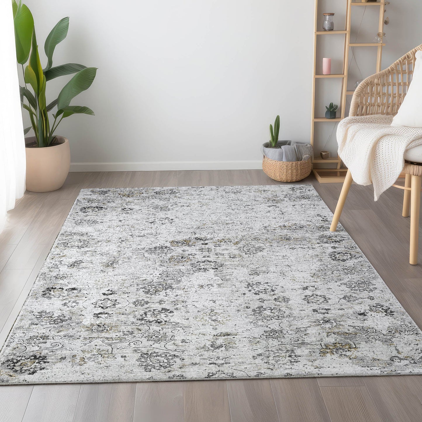 Addison Rugs Mayfield AMF92DO 9 x 12 (ft) Loomed Polyester Dove Rectangular Indoor Abstract Machine washable Pet Friendly Area rug