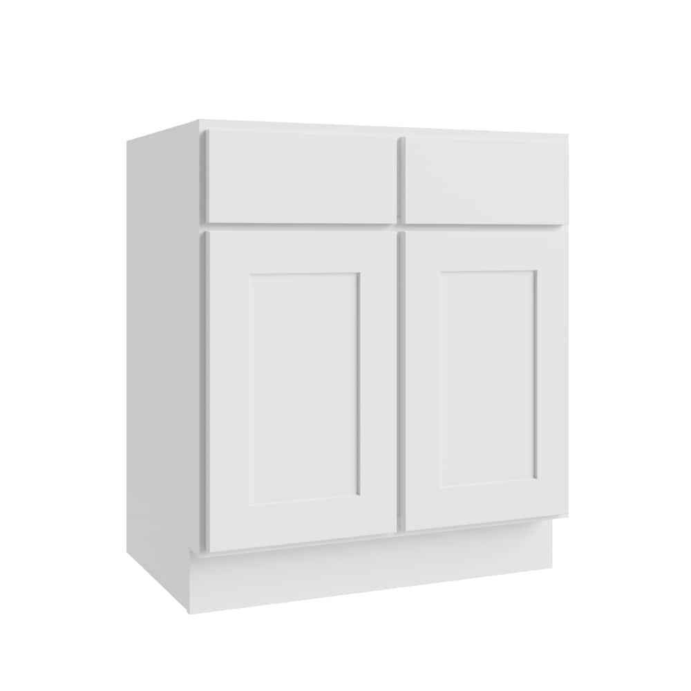 RELIABILT Parkstone 42-in W x 34.5-in H x 24-in D White Sink Base Fully Assembled Plywood Cabinet Flat Panel Shaker
