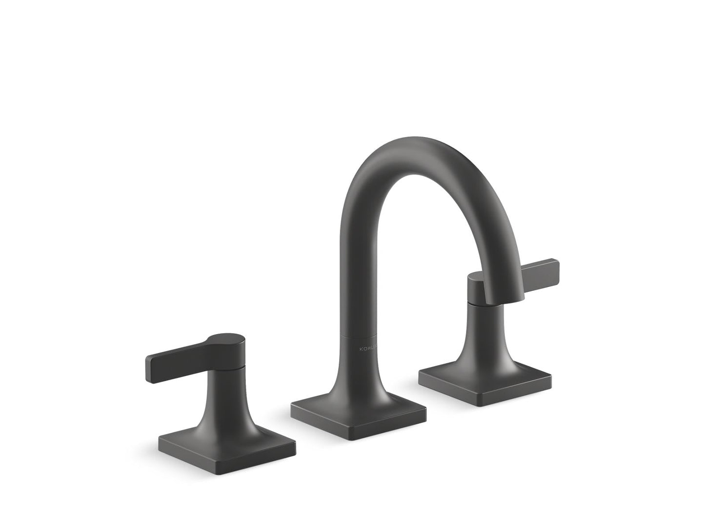 KOHLER Venza 0.5 GPM Widespread Lavatory Faucet in Matte Black (Valve Included)