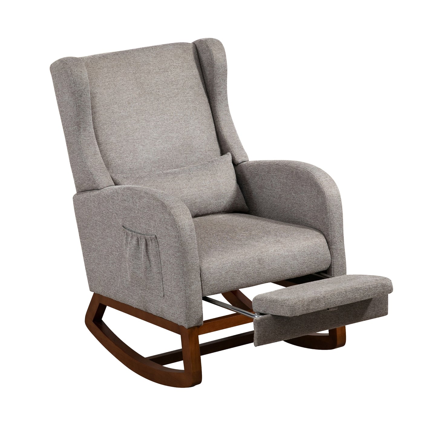 Hrinhom 25.4-in W Casual TAUPE Rocking Armchair