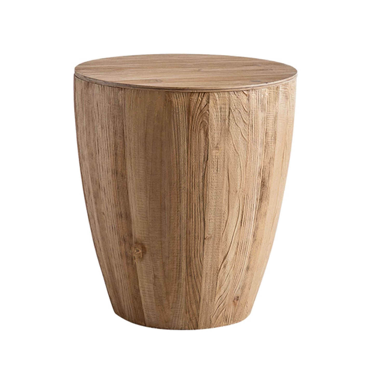 SINOFURN Rustic Round Wood Finshed Fir 21.1-in W x 23.4-in H Coffee Table