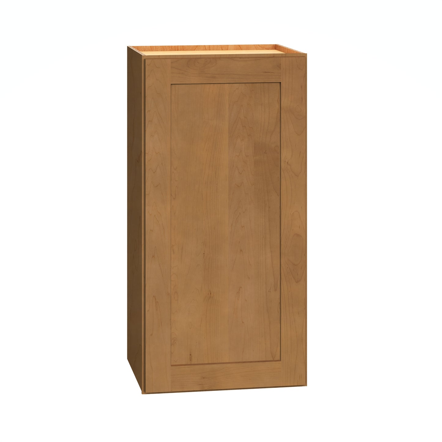 Diamond Express Jamestown 15-in W x 30-in H x 12-in D Sahara Brown Wall Fully Assembled Plywood Cabinet Recessed Panel Shaker