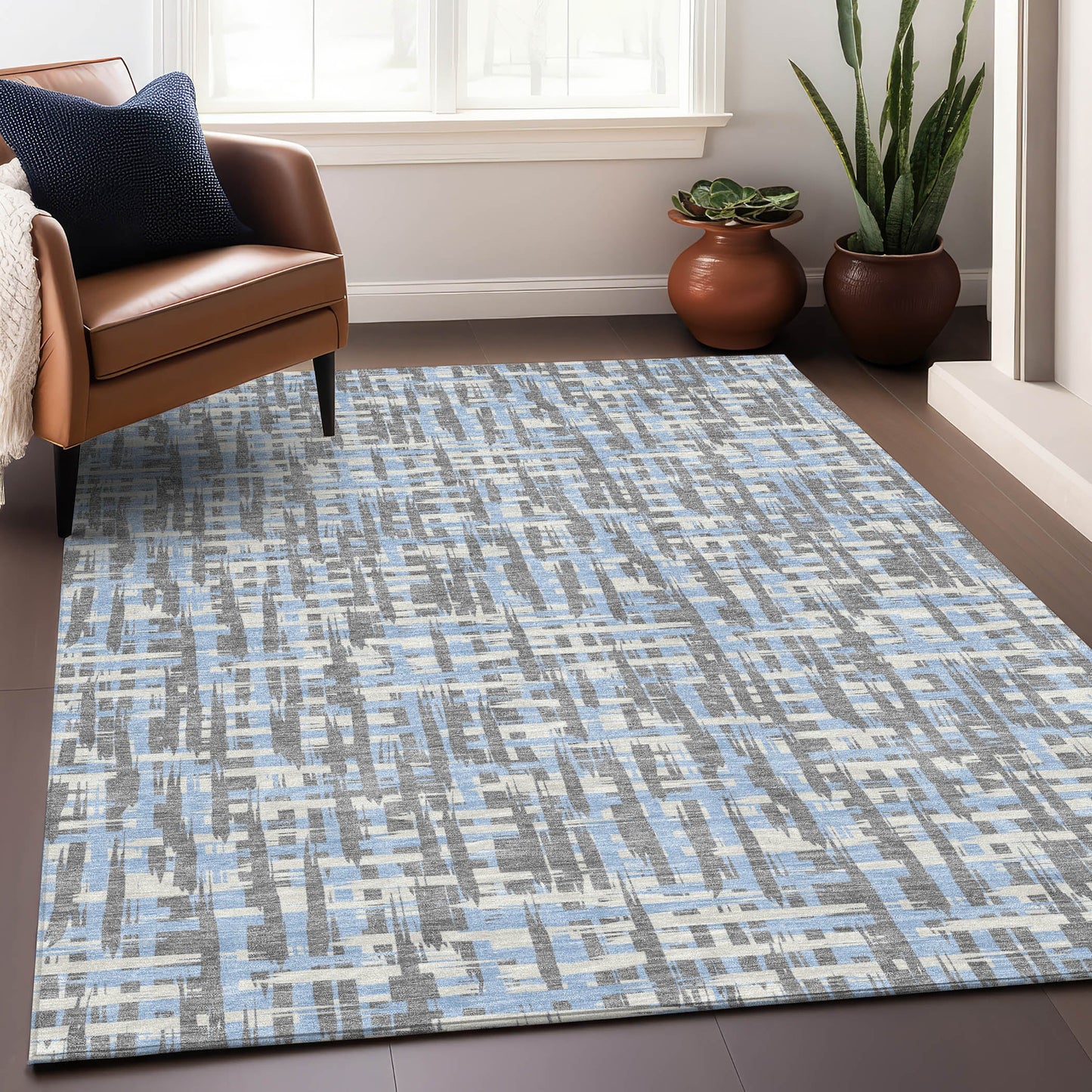 Addison Rugs Chantille ACN1060SV 10 x 14 (ft) Silver Rectangular Indoor/Outdoor Geometric Machine washable Pet Friendly Area rug