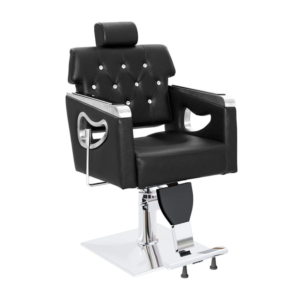 Outopee Black Contemporary Ergonomic Adjustable Height Swivel Faux Leather Desk Chair