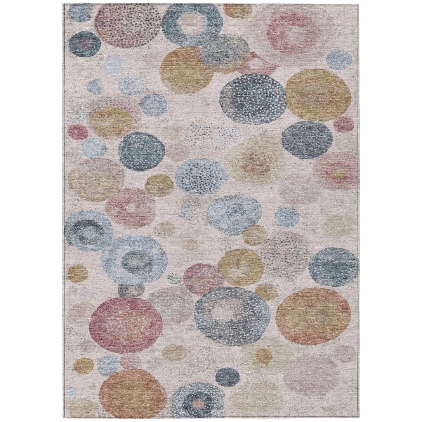 Addison Rugs Chantille ACN1896BL 9 x 12 (ft) Loomed Polyester Blush Rectangular Indoor/Outdoor Geometric Machine washable Pet Friendly Area rug