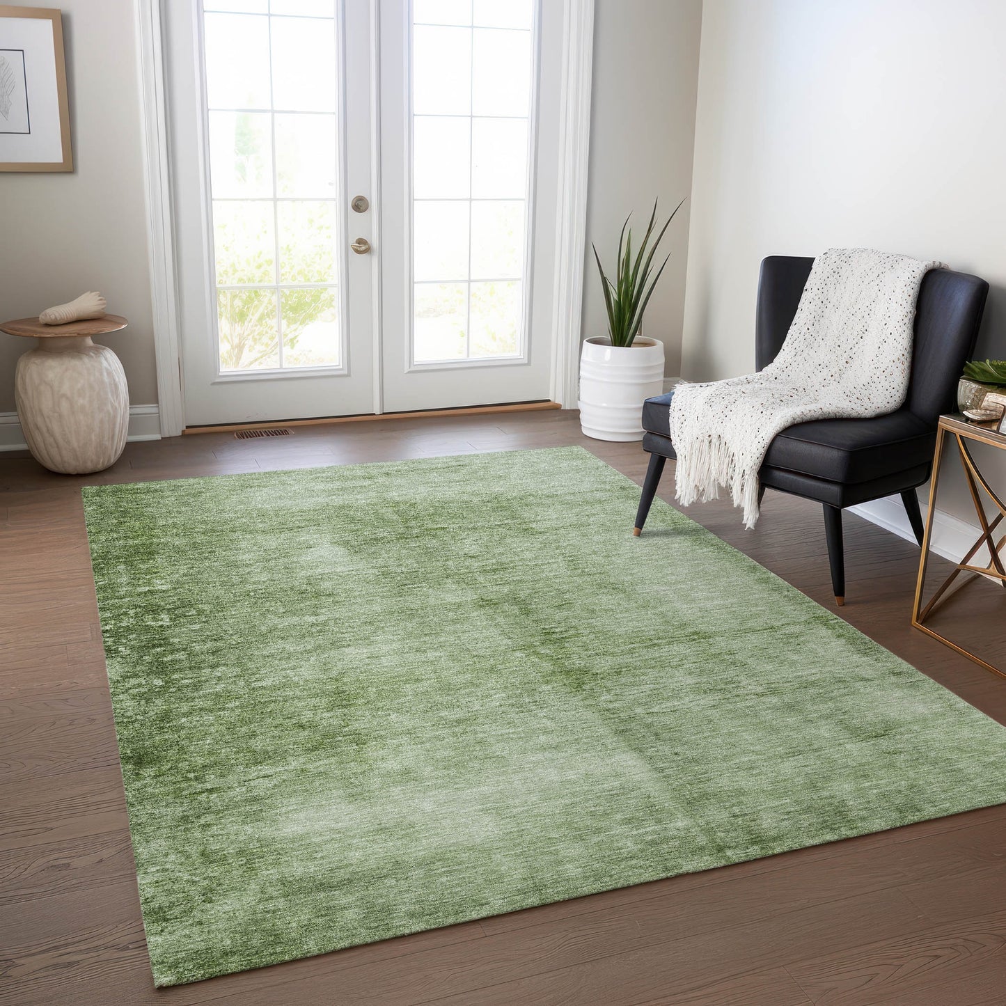 Addison Rugs Chantille ACN1884AL 8 x 10 (ft) Loomed Polyester Aloe Rectangular Indoor/Outdoor Geometric Machine washable Pet Friendly Area rug