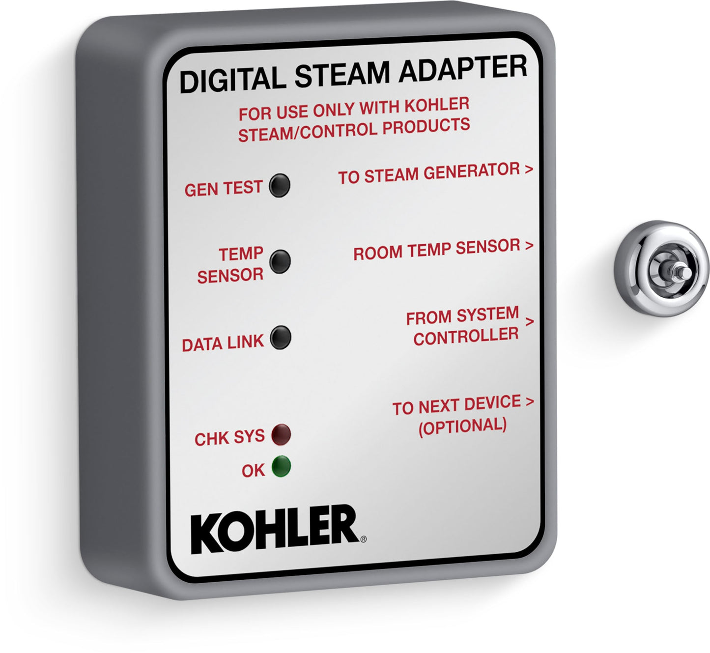 KOHLER Invigoration Series Polished Chrome Digital Steam Adapter