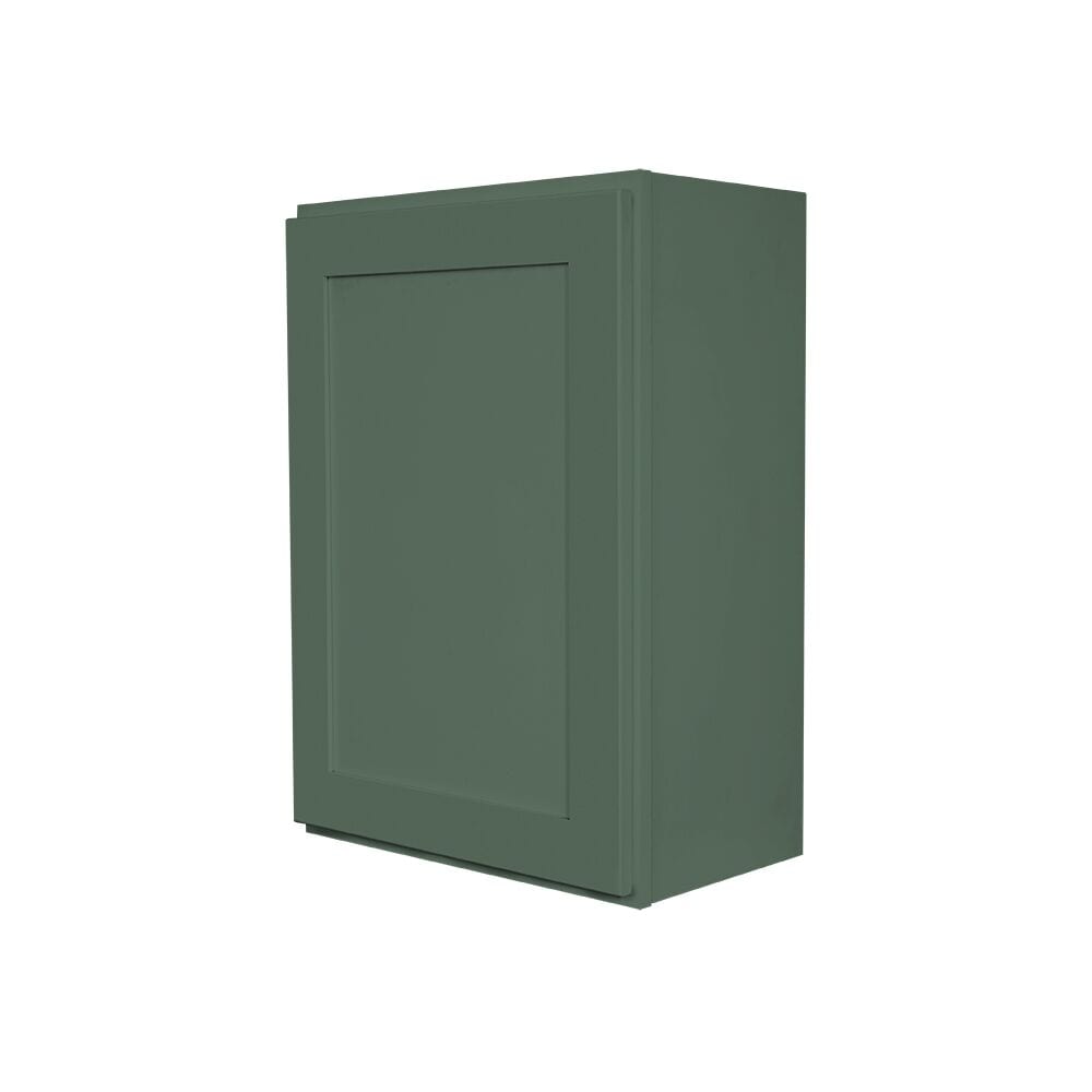RELIABILT Monroe 24-in W x 30-in H x 12-in D Basil Green Wall Ready to Assemble (RTA) Plywood Cabinet Recessed Panel Shaker