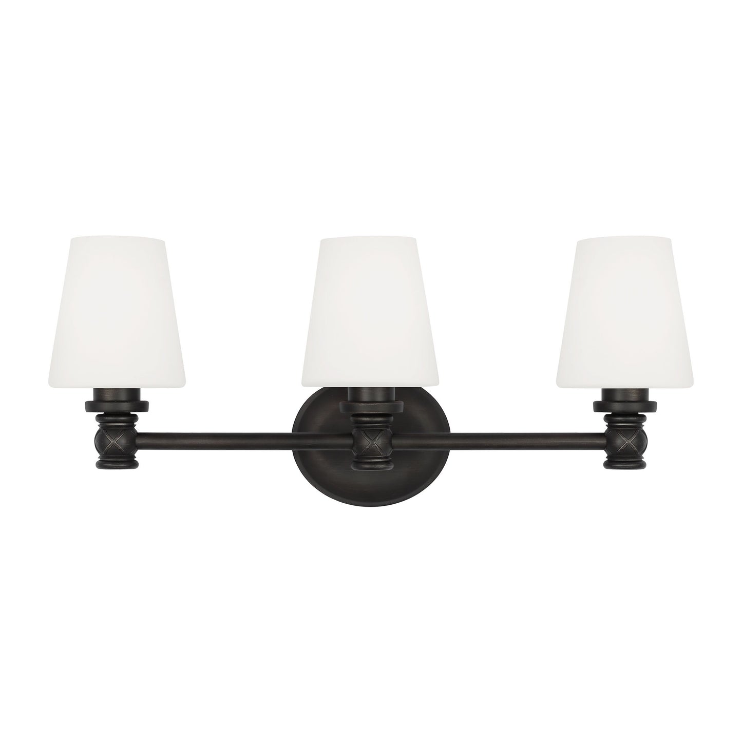 Generation Lighting Xavierre 23.13-in 3 Light Antique Black Transitional Bathroom Vanity light