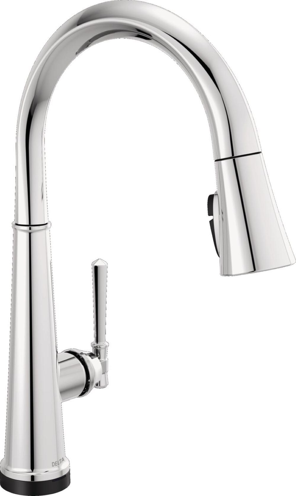 Delta Emmeline Lumicoat Chrome Single Handle Deck-mount Touchless Pull-down Kitchen Faucet with Sprayer
