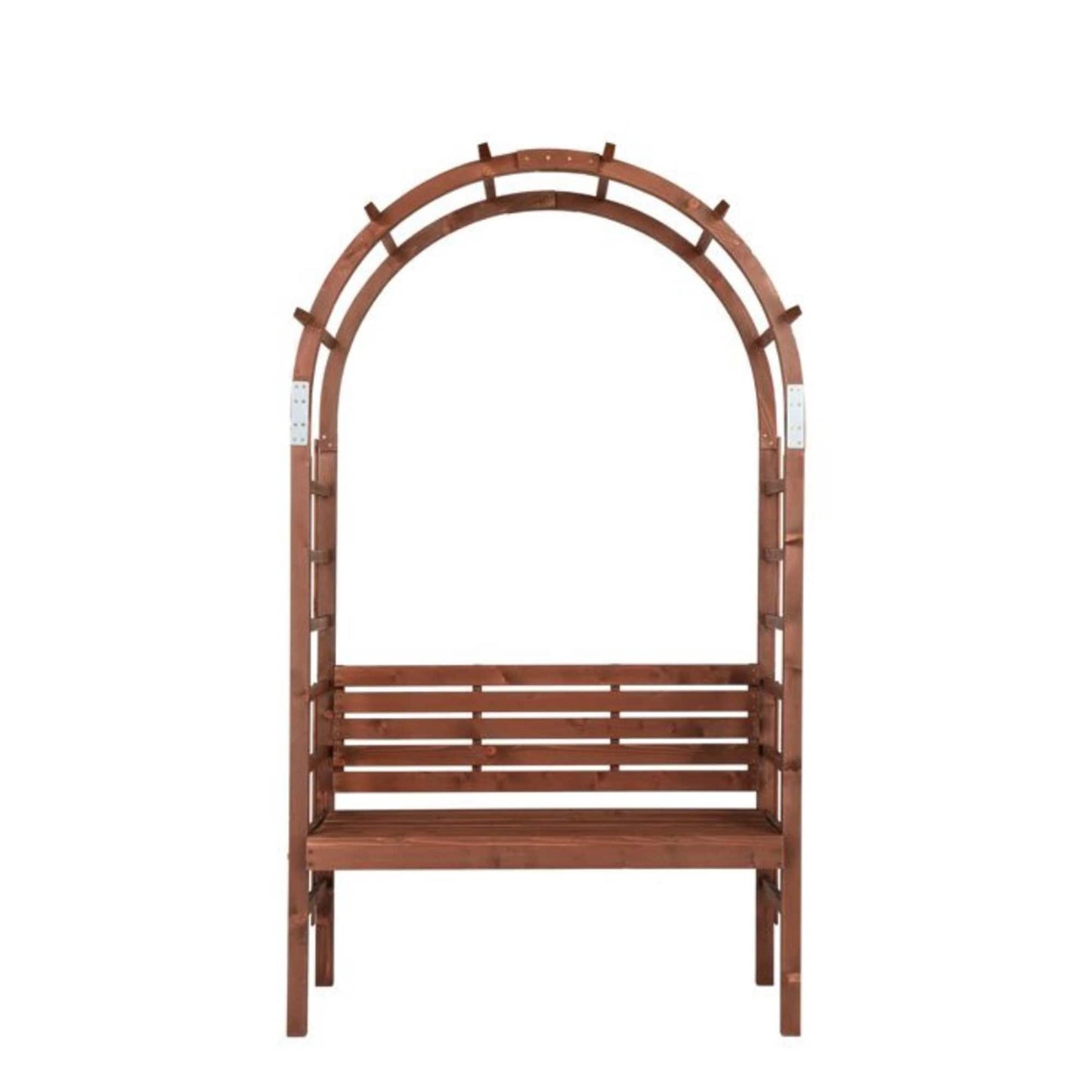 AHIOU HOME Downey 4-ft W x 6.8-ft H Arched Brown Douglas fir Garden Arbor