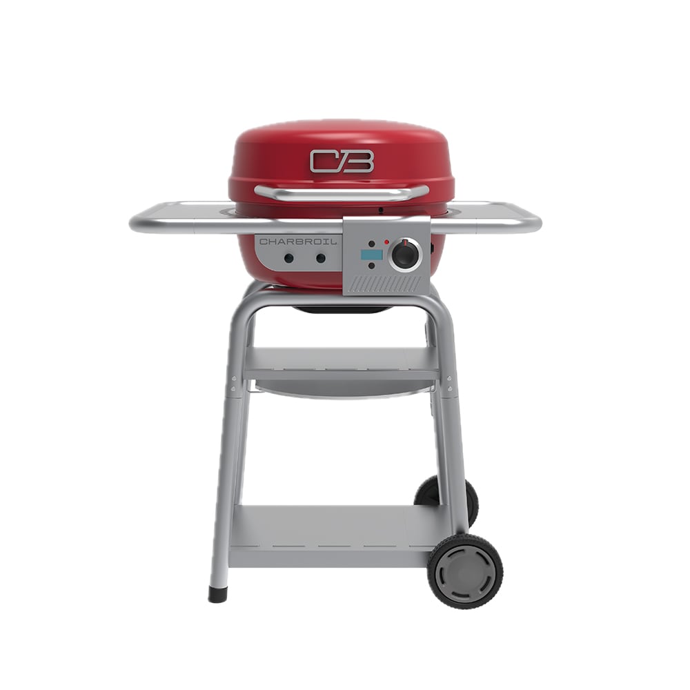 Charbroil Bistro Pro 3-in-1 Grill, Griddle, and Charcoal 1750 -Watt Red Electric Grill