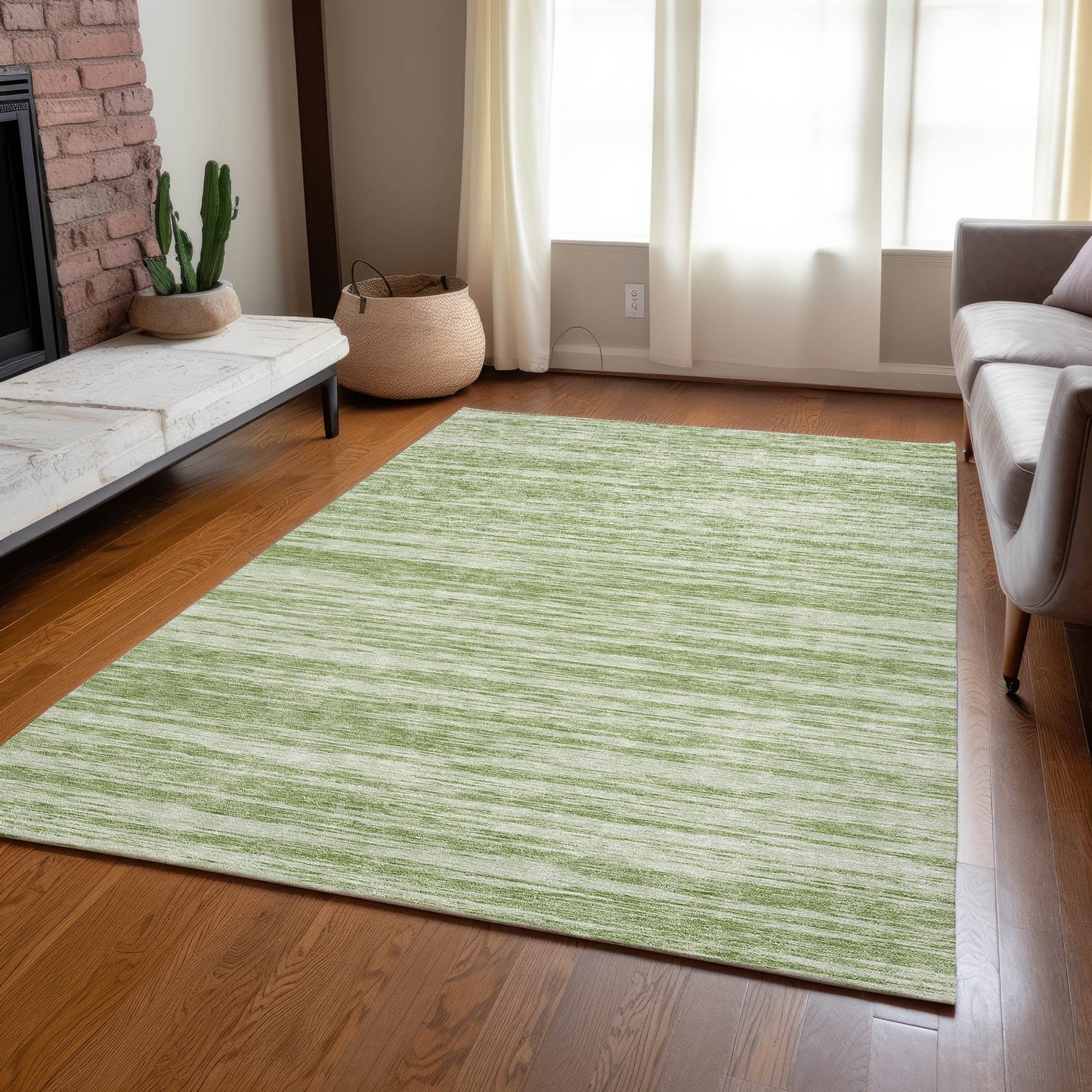 Addison Rugs Chantille ACN951AL 9 x 12 (ft) Loomed Polyester Aloe Rectangular Indoor/Outdoor Machine washable Pet Friendly Area rug
