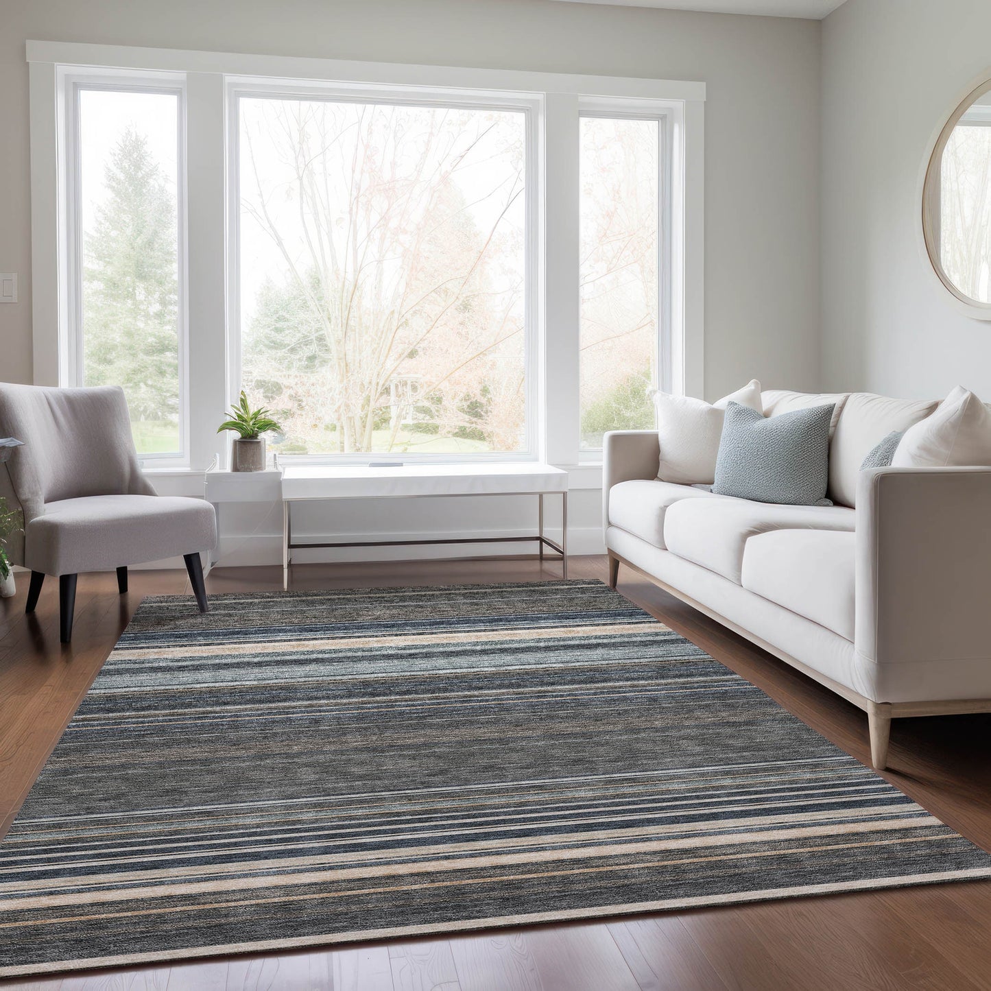 Addison Rugs Chantille ACN979TP 8 x 10 (ft) Loomed Polyester Taupe Rectangular Indoor/Outdoor Machine washable Pet Friendly Area rug