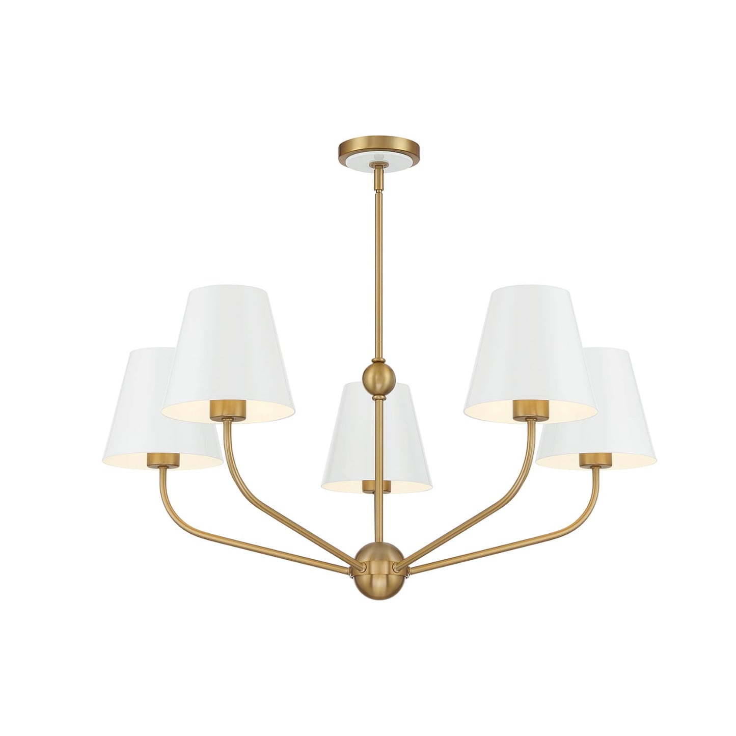 Crystorama Xavier 5 -Light Brushed Gold Indoor Steel Chandelier