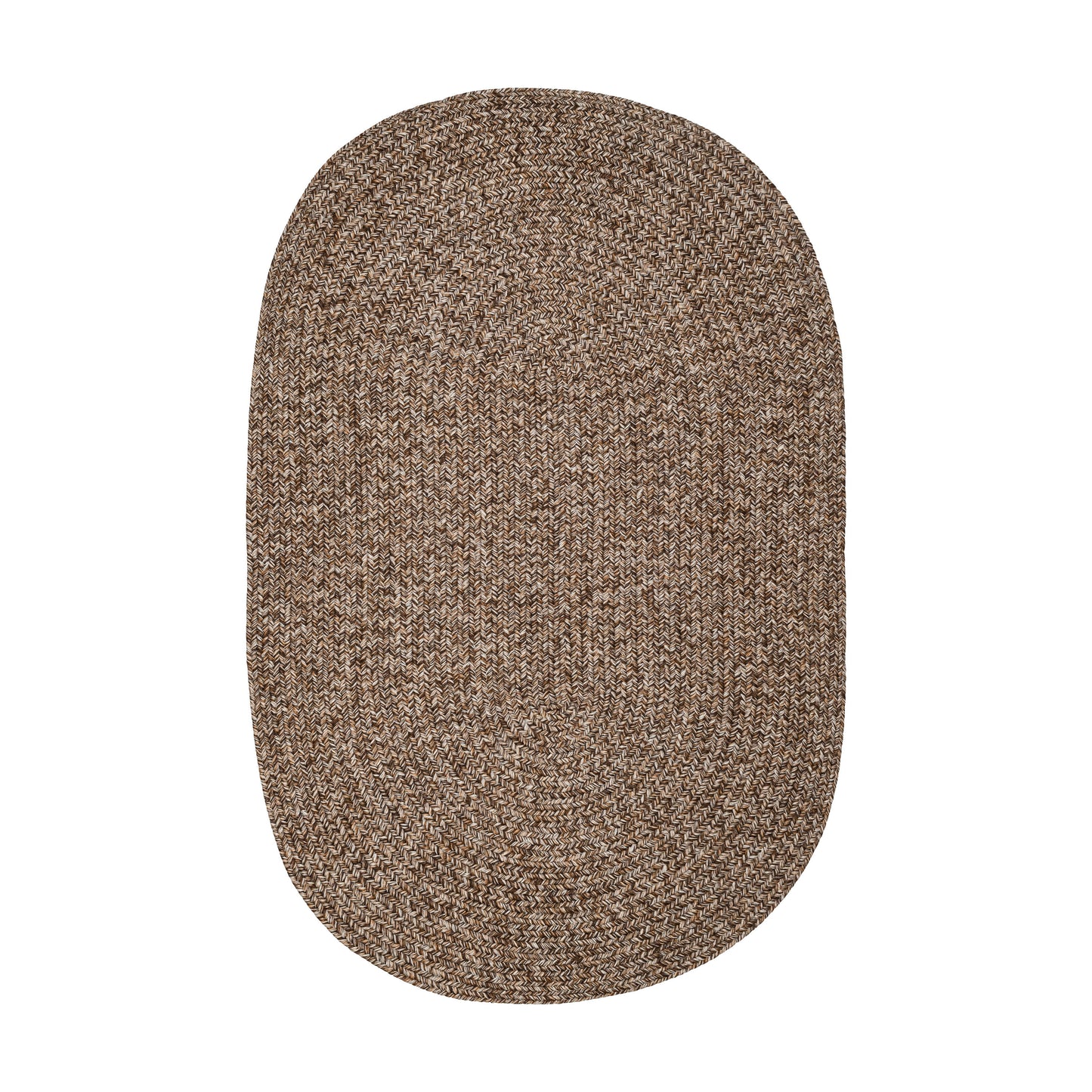 Rhody Rug 8 x 11 (ft) Braided Polypropylene Brown Oval Indoor/Outdoor Geometric Spot Clean Only Area rug