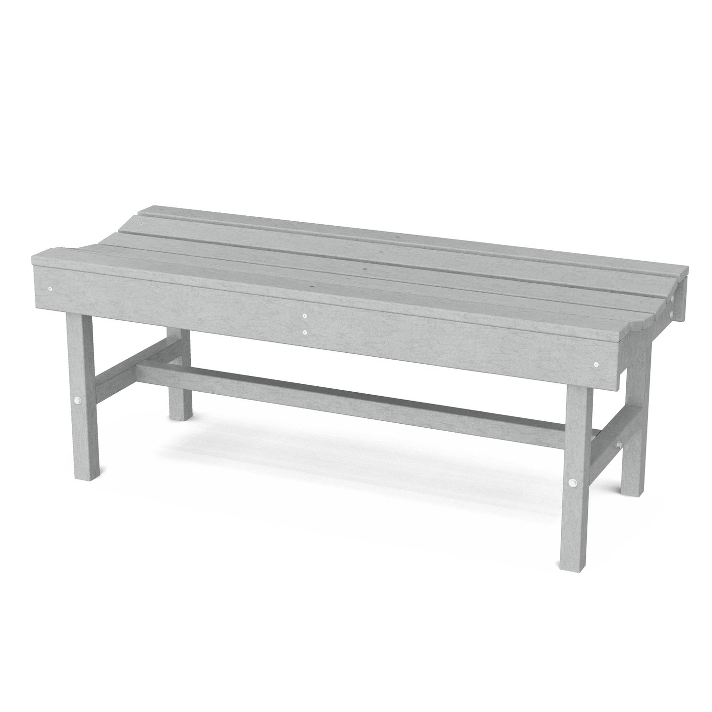Wildridge Classic Vineyard 46.5-in W x 18.5-in H Light Gray Plastic Garden Bench