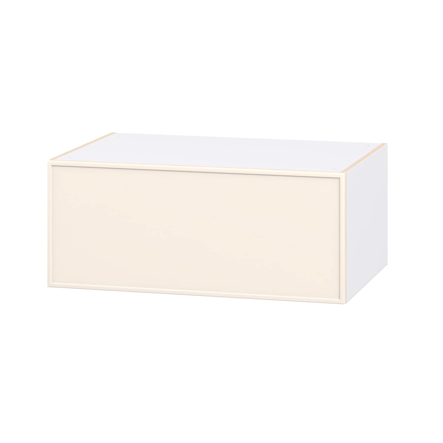 Hugo&Borg Chapel Hill 36-in W x 15-in H x 24.66-in D Washed Linen Wall Fully Assembled Cabinet Flat Panel Slim shaker