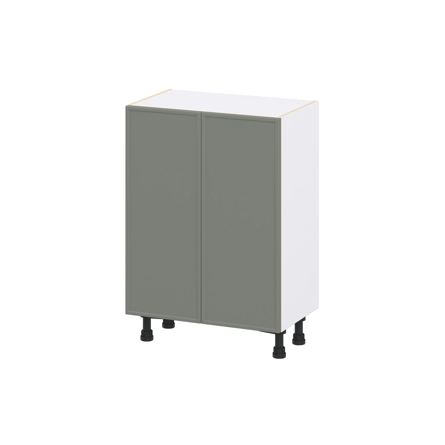 Hugo&Borg Concord 24-in W x 34.5-in H x 14.91-in D Moss Green Base Fully Assembled Cabinet Flat Panel Slim shaker
