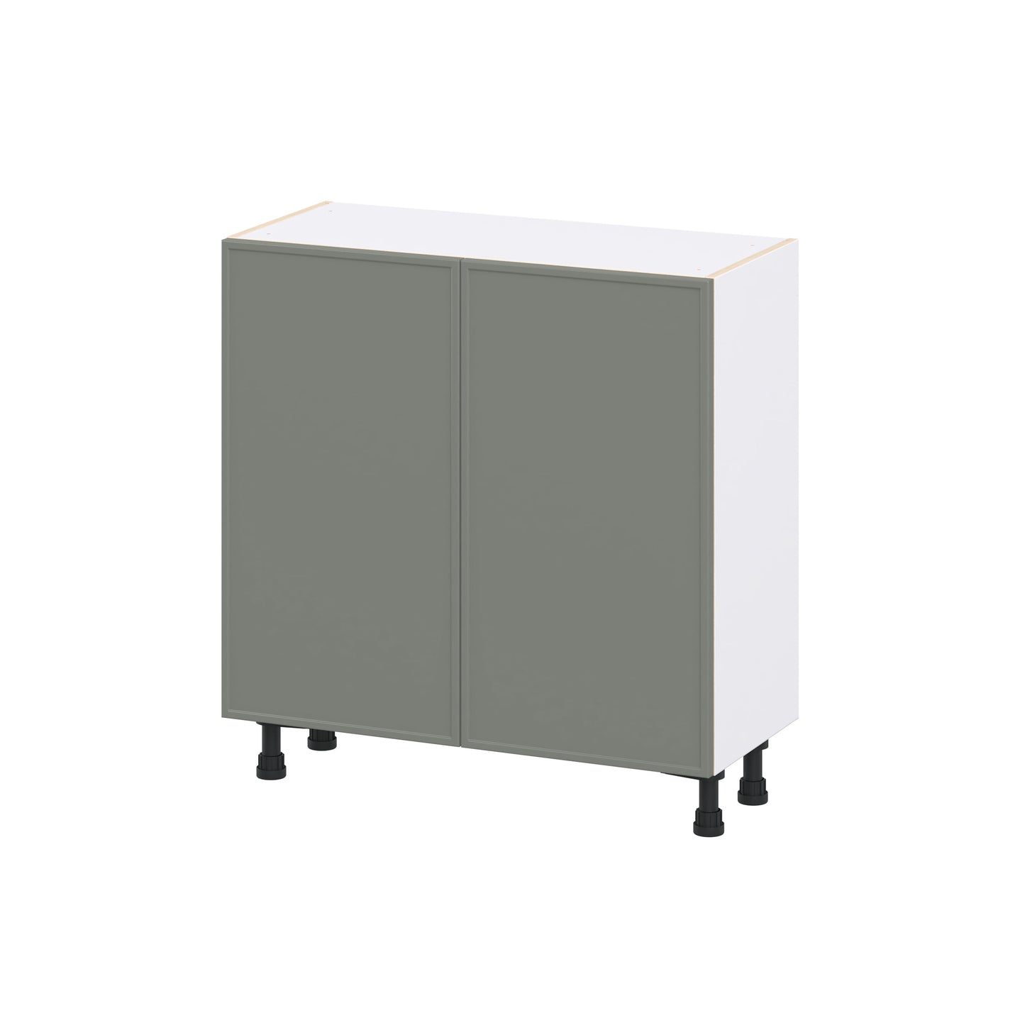 Hugo&Borg Concord 33-in W x 34.5-in H x 14.91-in D Moss Green Base Fully Assembled Cabinet Flat Panel Slim shaker