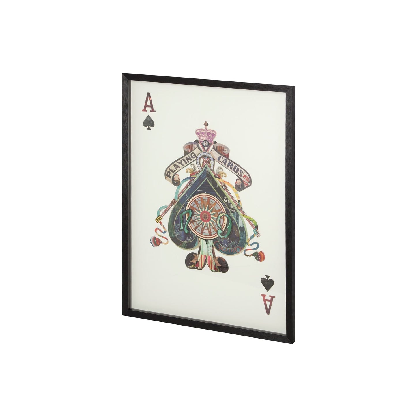 Mercana Ace of Spades II Mercana White Framed 39.37-in H x 29.53-in W Novelty Glass Print