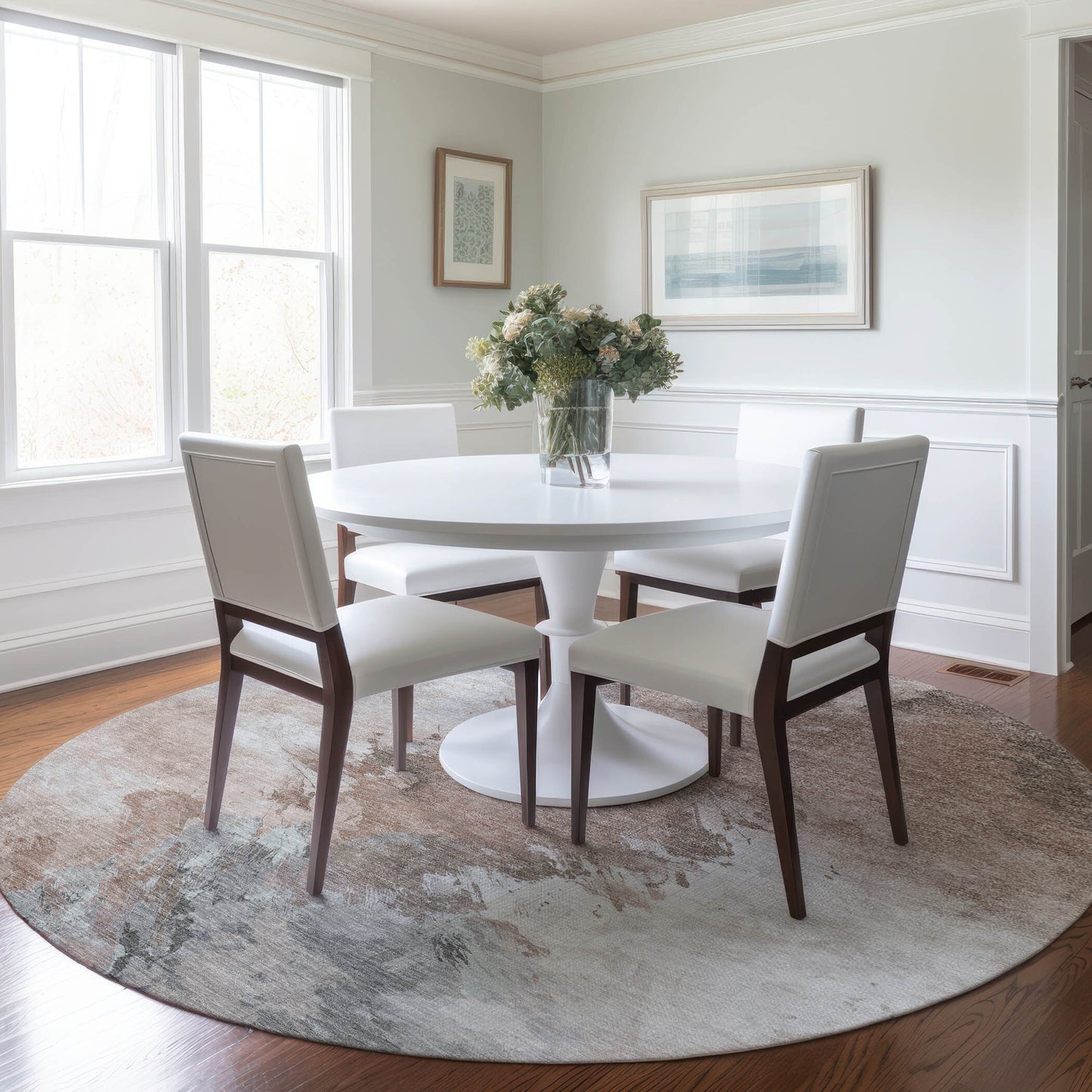 Addison Rugs Chantille ACN1675MO 8 x 8 (ft) Loomed Mocha Round Indoor/Outdoor Machine washable Pet Friendly Area rug