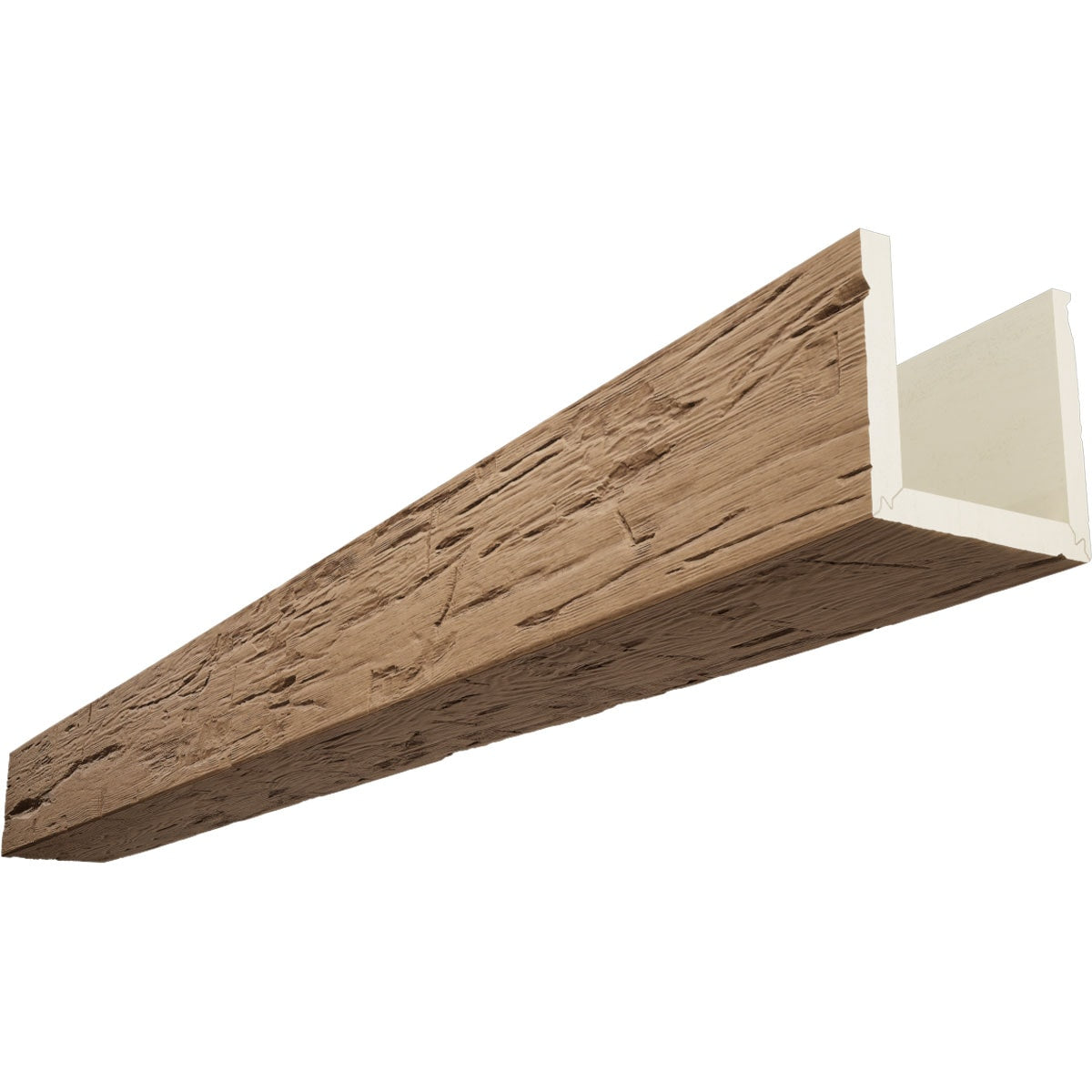 Ekena Millwork 1-in x 10-in x 8-ft Toffee Finished Urethane U-Shaped Decorative Beam