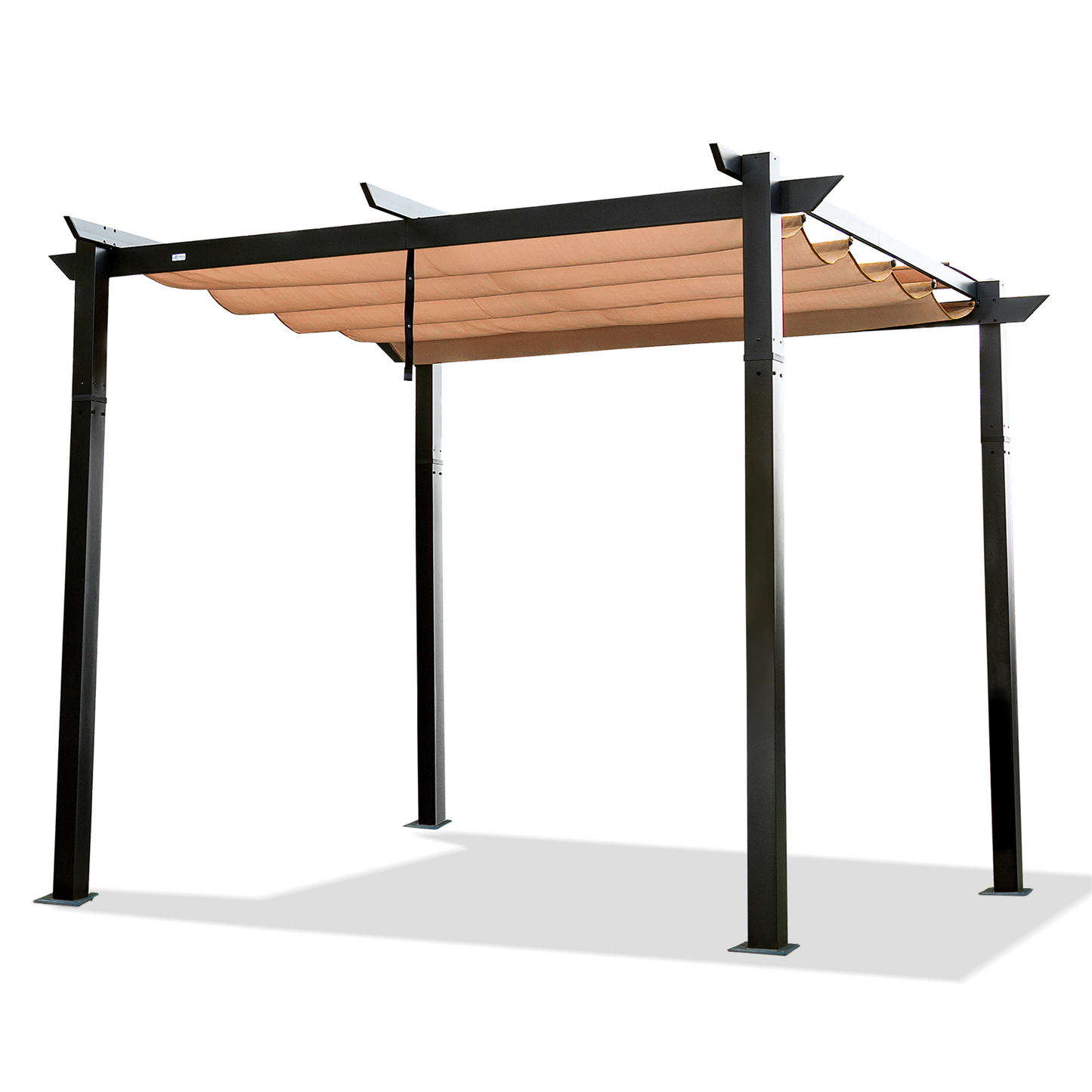 Damerin 10-ft x 10-ft Gazebos Brown Gazebo with Soft Top Roof