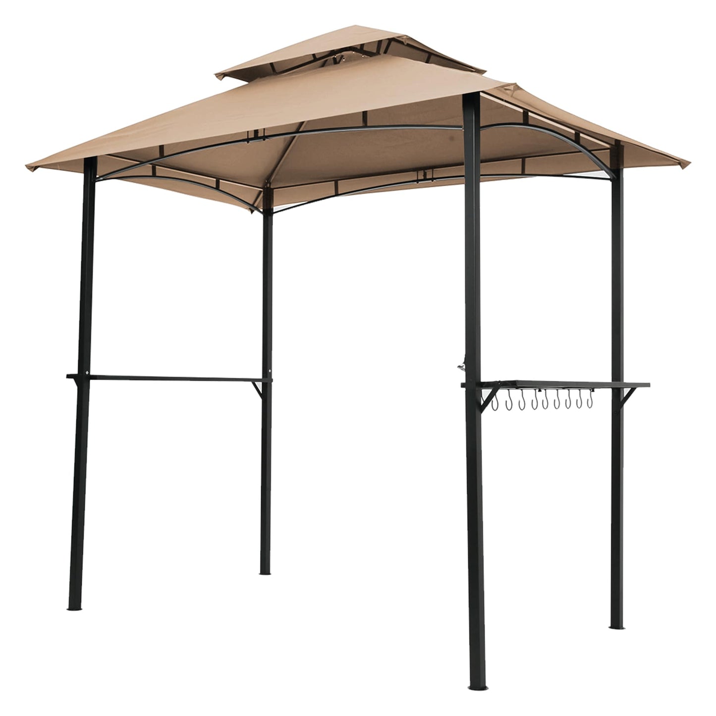 Damerin 7.7-ft x 4.8-ft Gazebos Khaki Gazebo with Soft Top Roof
