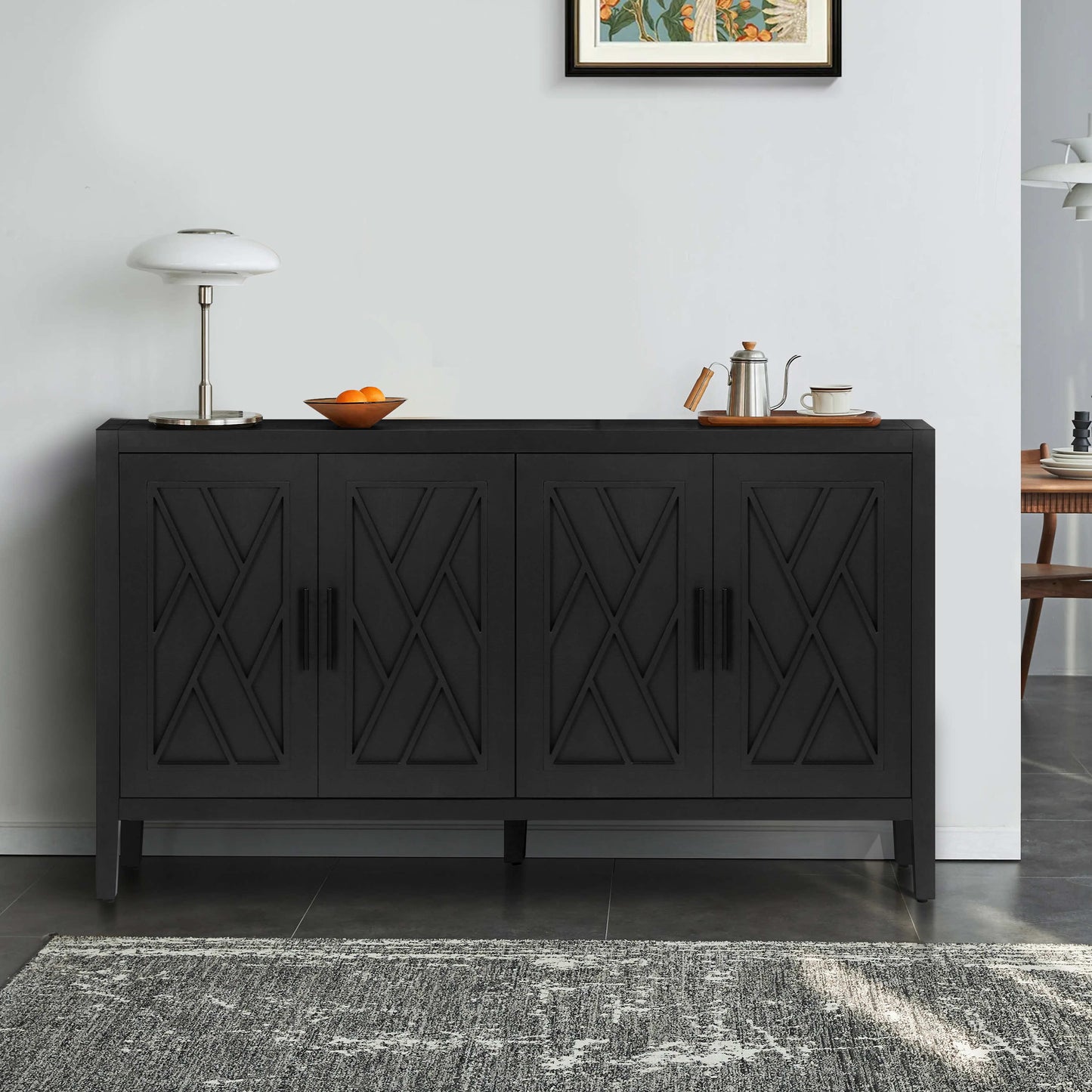 JIMSMAISON Contemporary/Modern Antique Black Fir Sideboard