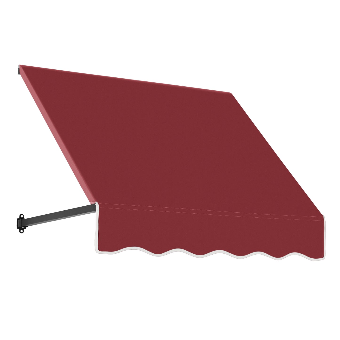 Awntech Dallas Retro 40.5-in Wide x 42-in Projection x 24-in Height Fabric Burgundy Solid Fixed Window/Door Awning