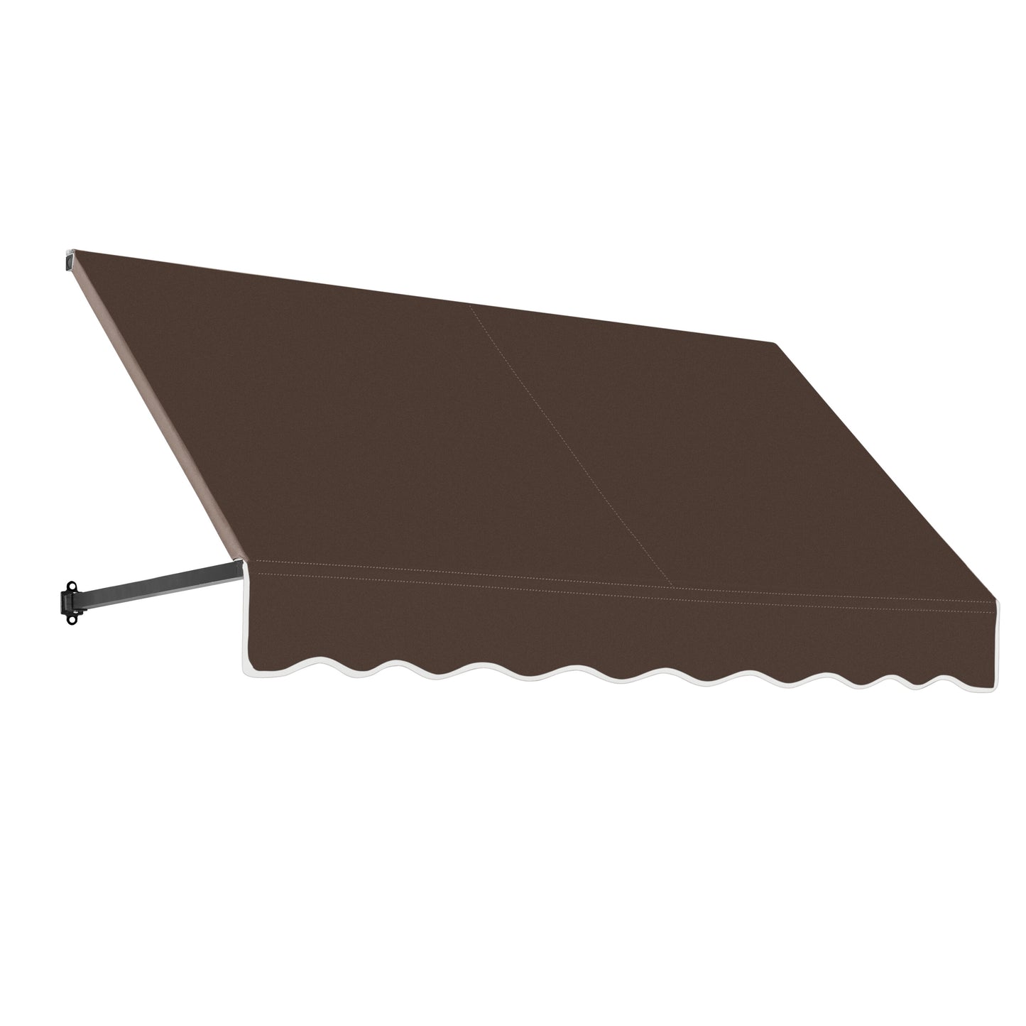 Awntech Dallas Retro 88.5-in Wide x 24-in Projection x 31-in Height Fabric Brown Solid Fixed Window/Door Awning