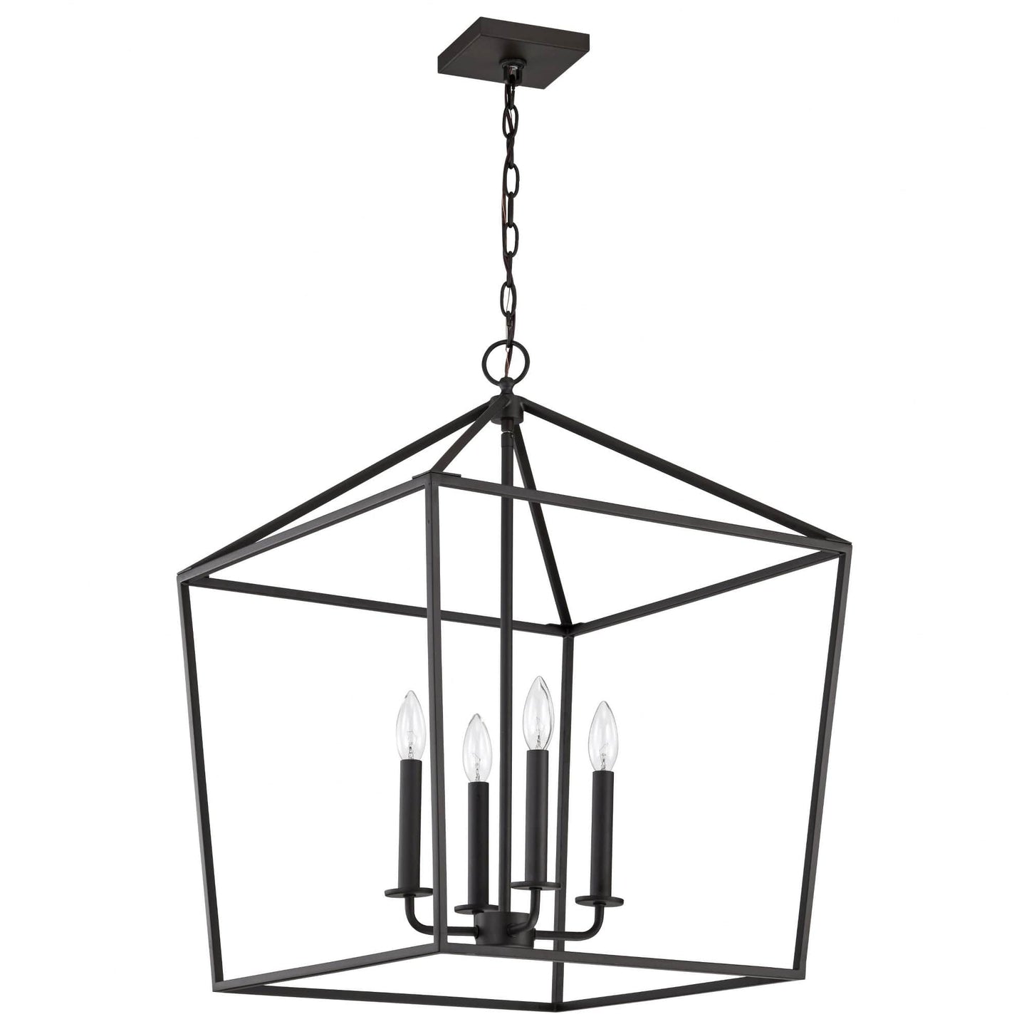 Nuvo Lighting Emma 4 - Light Matte Black / Black Steel Pendant Light