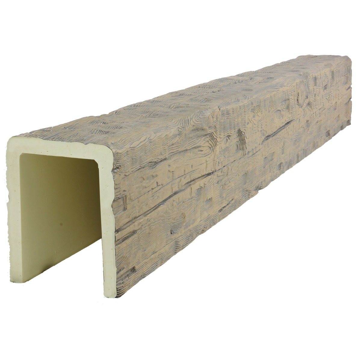 Ekena Millwork 1-in x 7-1/2-in x 8-ft Sandstone Finished Urethane U-Shaped Decorative Beam