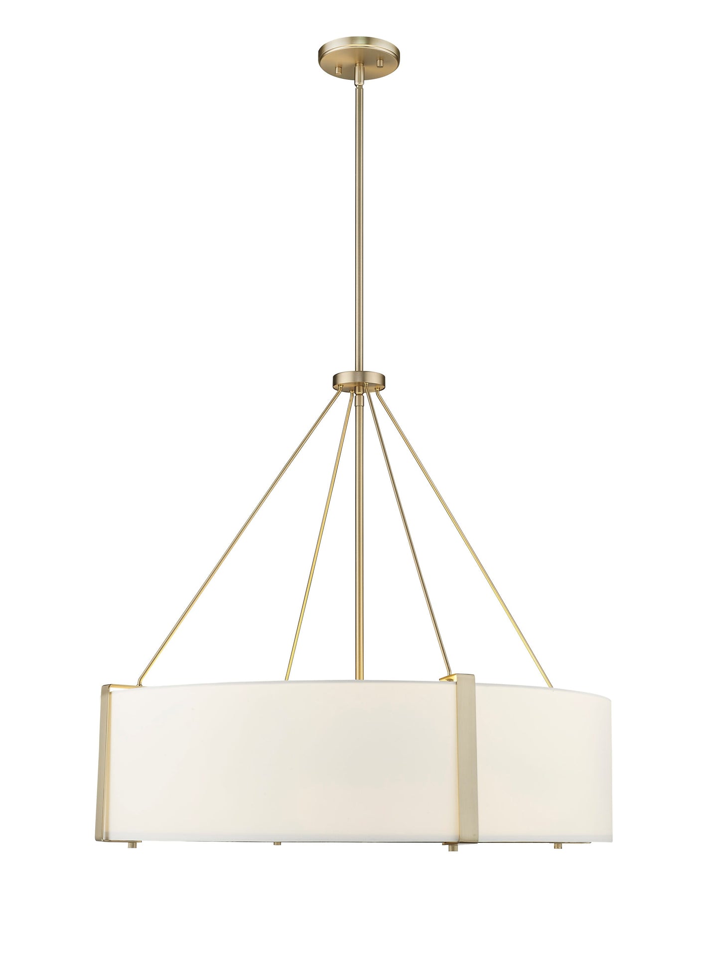 Millennium Lighting Telfar 6 -Light Modern Gold/White Modern/contemporary Drum Large Hanging Pendant light