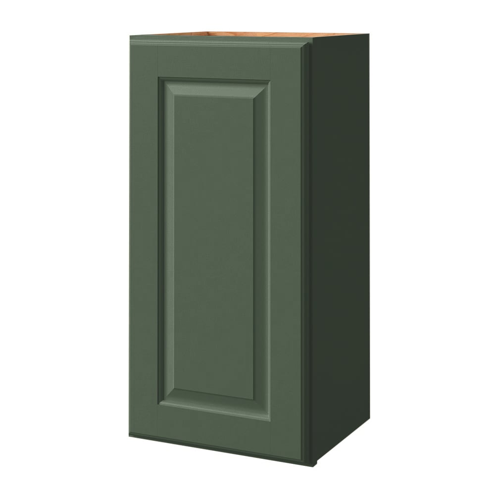allen + roth Marston 15-in W x 30-in H x 12-in D Sage Wall Fully Assembled Cabinet Raised Panel Square