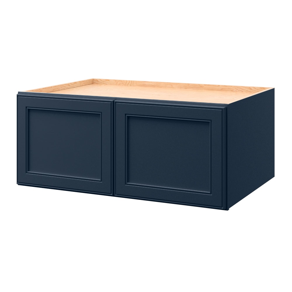 allen + roth Southam 36-in W x 15-in H x 24-in D Navy Wall Fully Assembled Cabinet Recessed Panel Square