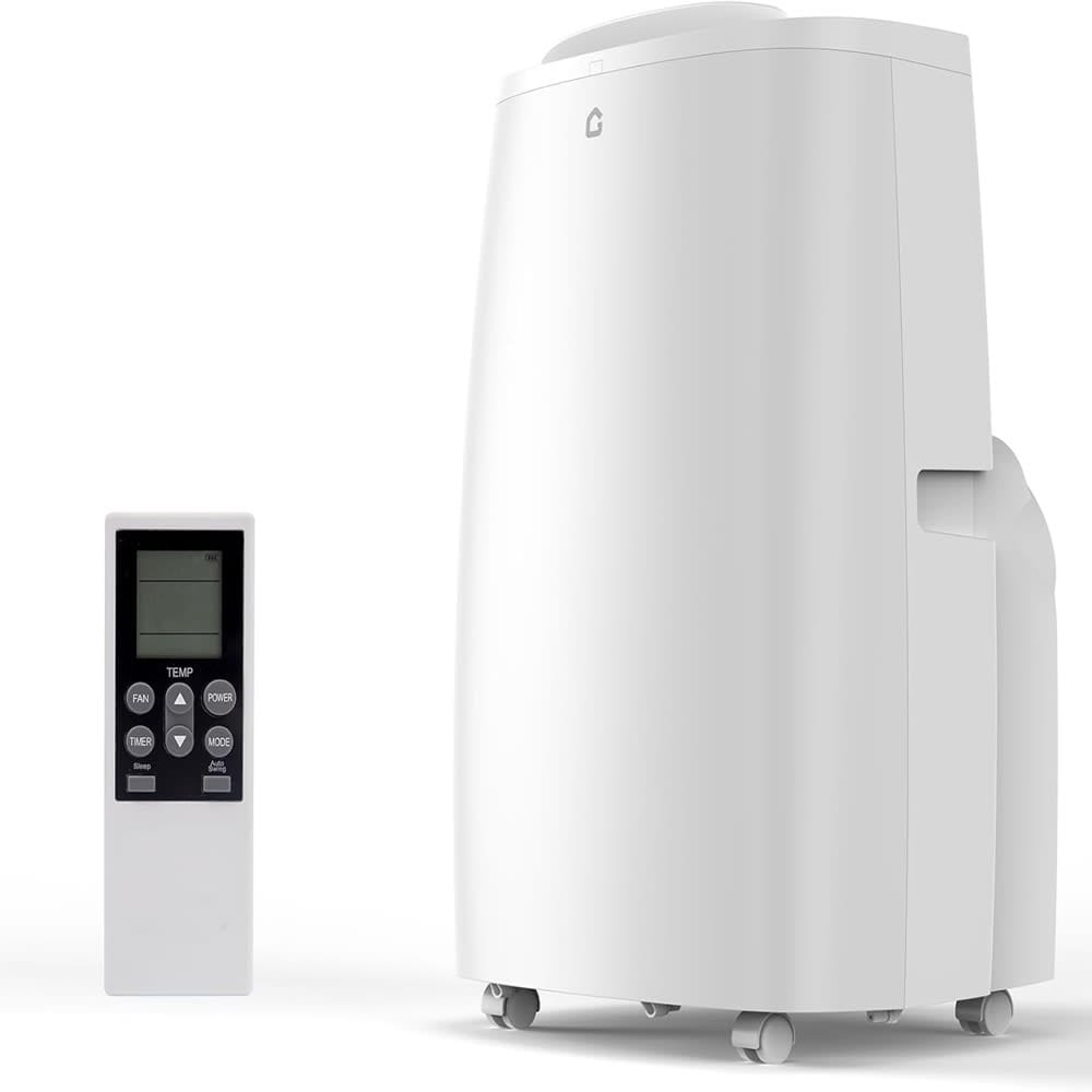 Qeetex 14000 BTU Portable AC 3-in-1 Cooling Airflow Dehumidifier 700 Sq Ft Remote Timer