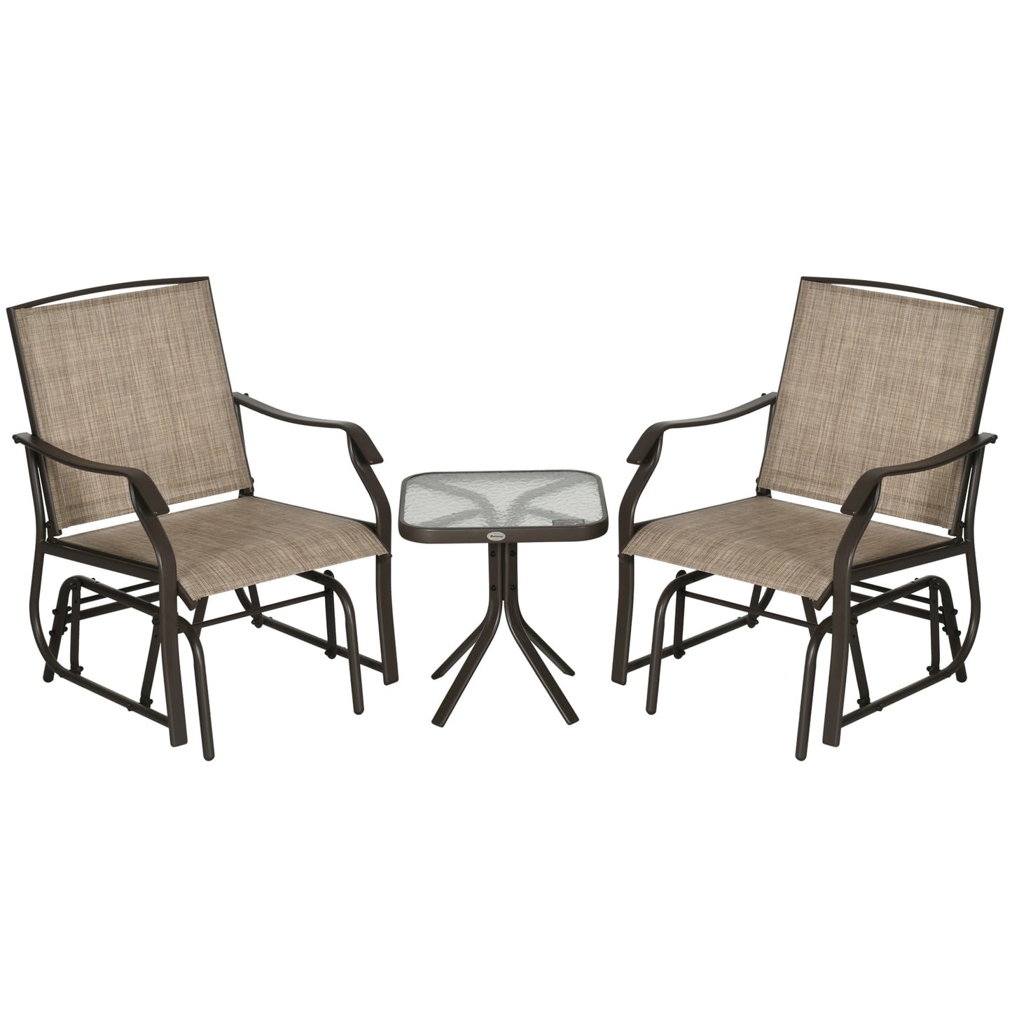 Forclover 3 -Piece Patio Conversation Set with Brown