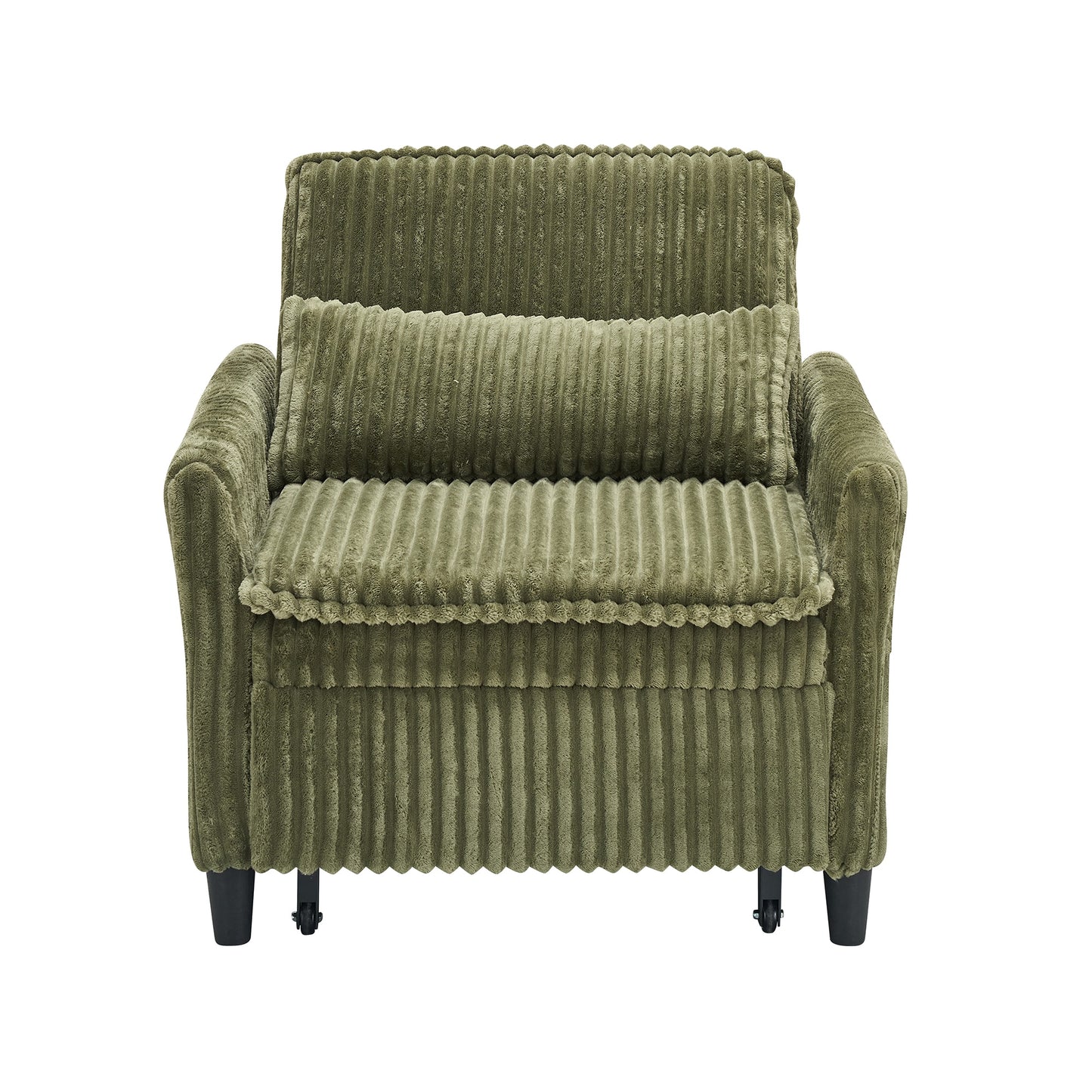 Bybafun 32.28-in W Casual Green Corduroy Accent Armchair