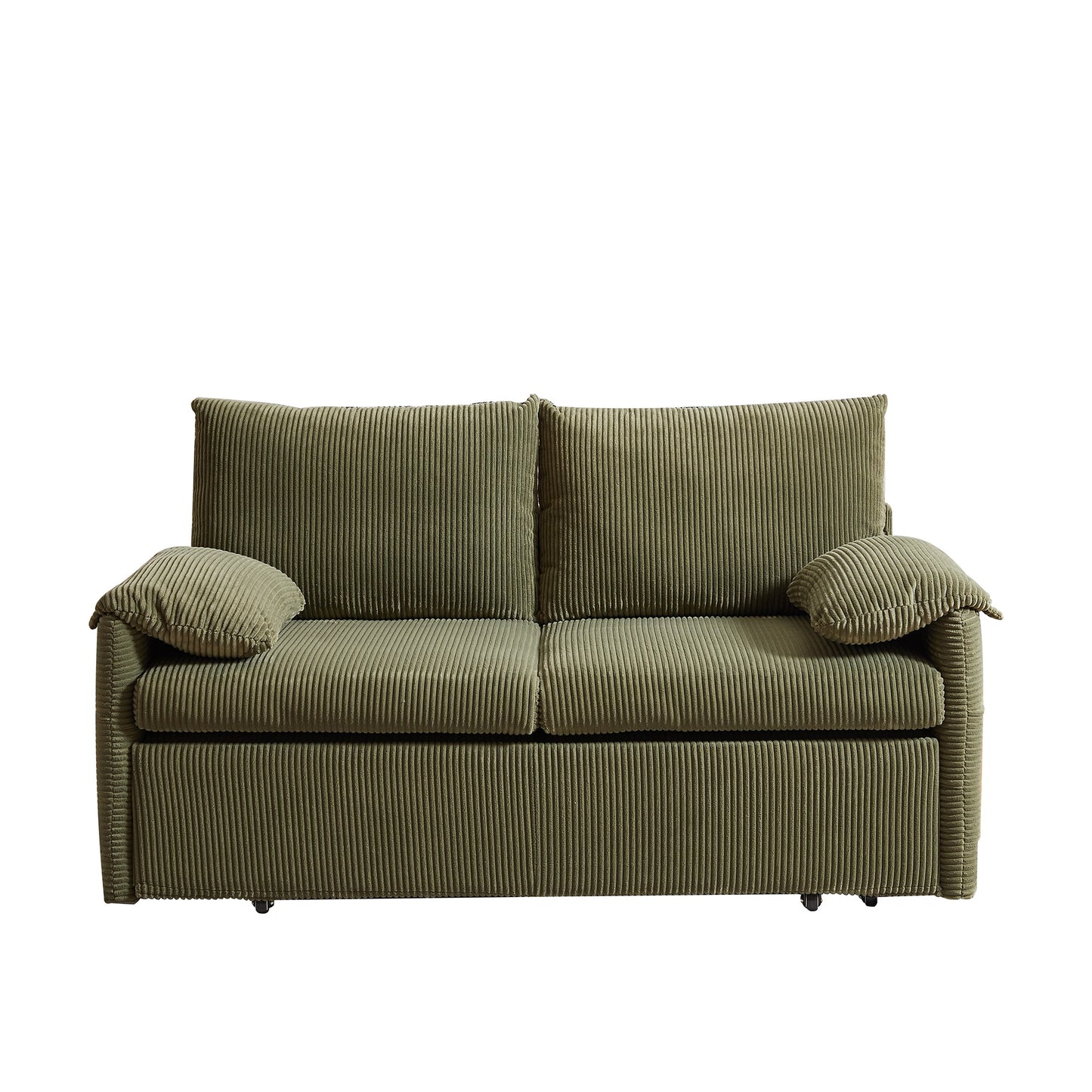 Bybafun 2 Seat Green Casual Corduroy Sofa bed