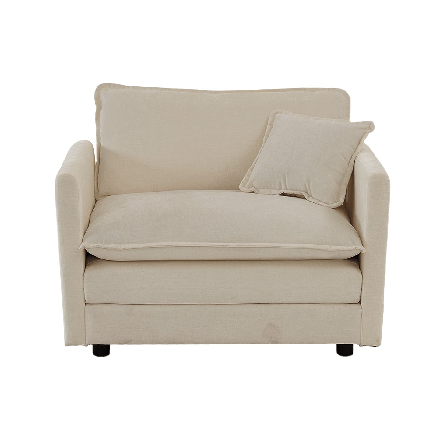 Bybafun 45-in W Modern Beige Storage Sofa