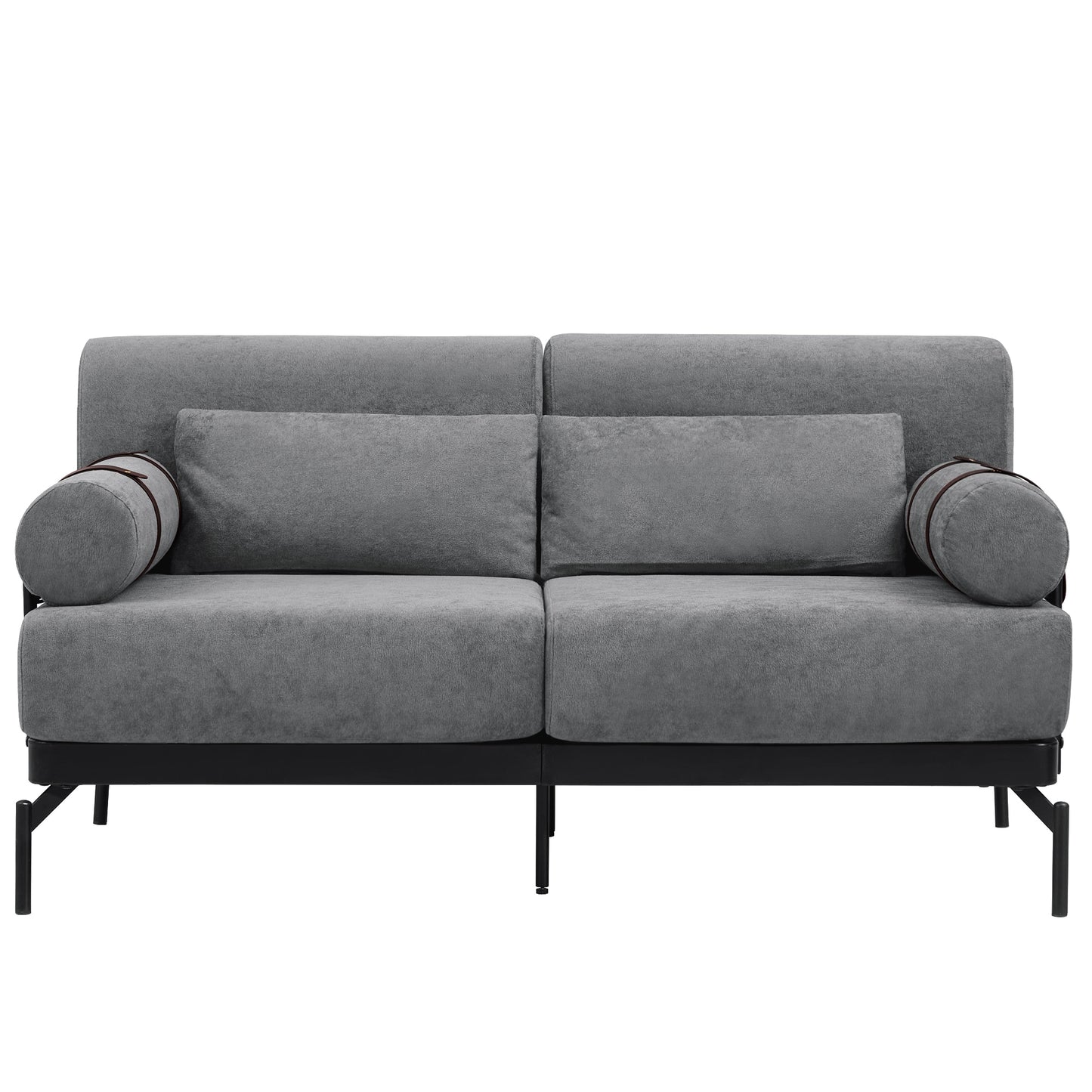 Bybafun 59-in W Modern Gray 2-seater Sofa