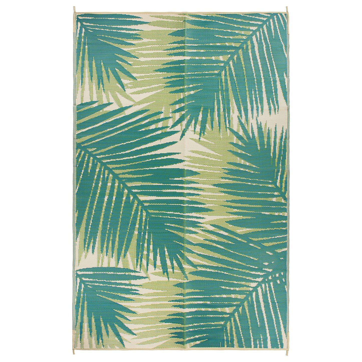 World Rug Gallery Seville 8 x 18 (ft) Flatweave Polypropylene Green Rectangular Outdoor Floral/Botanical Tropical House Wahable Pet Friendly Area rug
