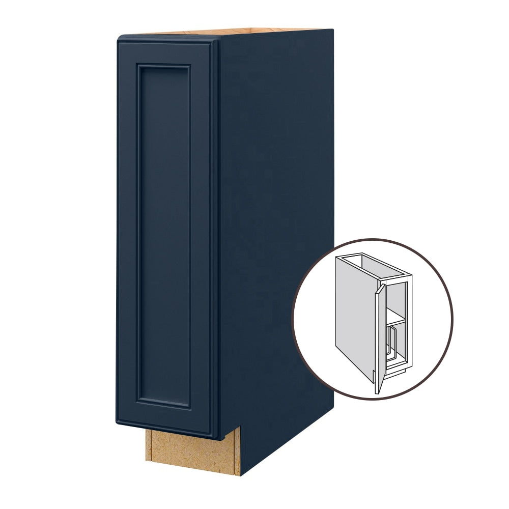 allen + roth Southam 9-in W x 34.5-in H x 24-in D Navy Base Fully Assembled Cabinet Recessed Panel Square