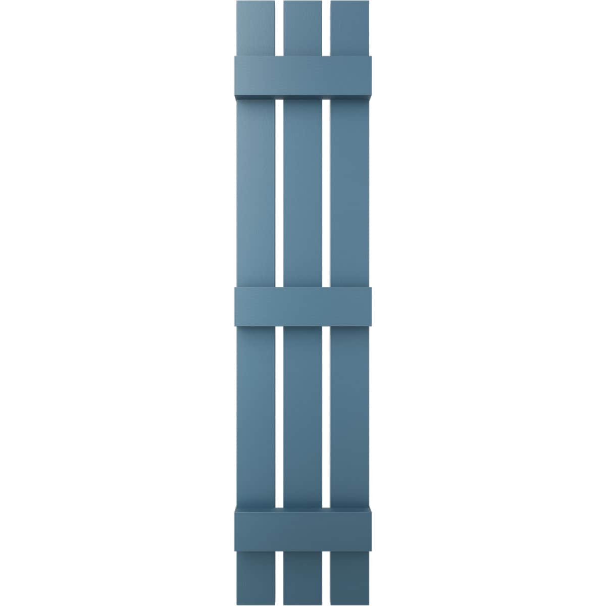 Ekena Millwork 12-in W x 77-in H Classic Blue Board and batten Spaced Exterior Shutters ( 2 -Pack )