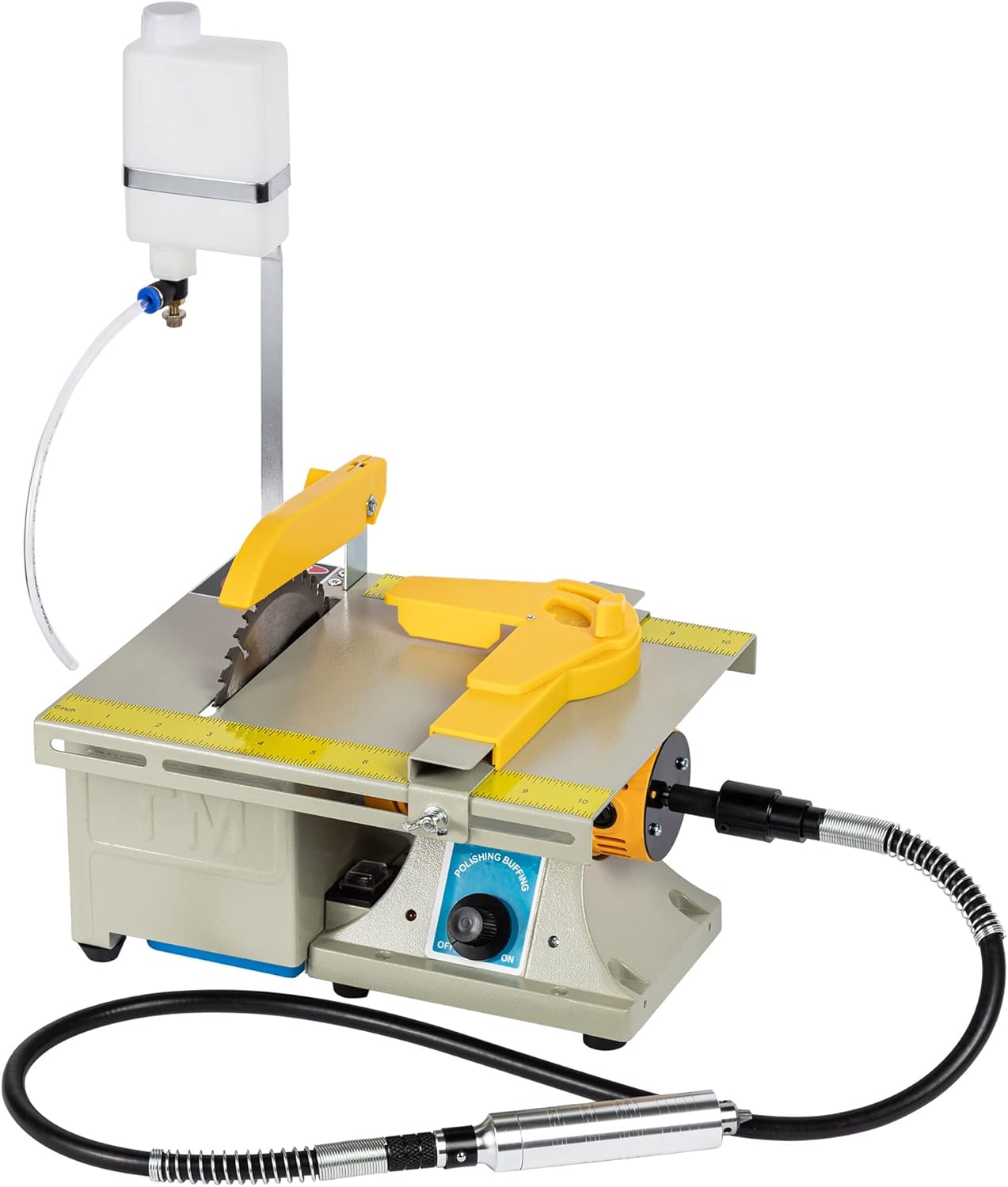 110V Jewelry Rock Saw, 0-10000r\/min Wet Saw Lapidary with Flexible Shaft for Rock Cutting,Lapidary Equipment for Grinder Polishing Cutting Machine, Left Benchtop
