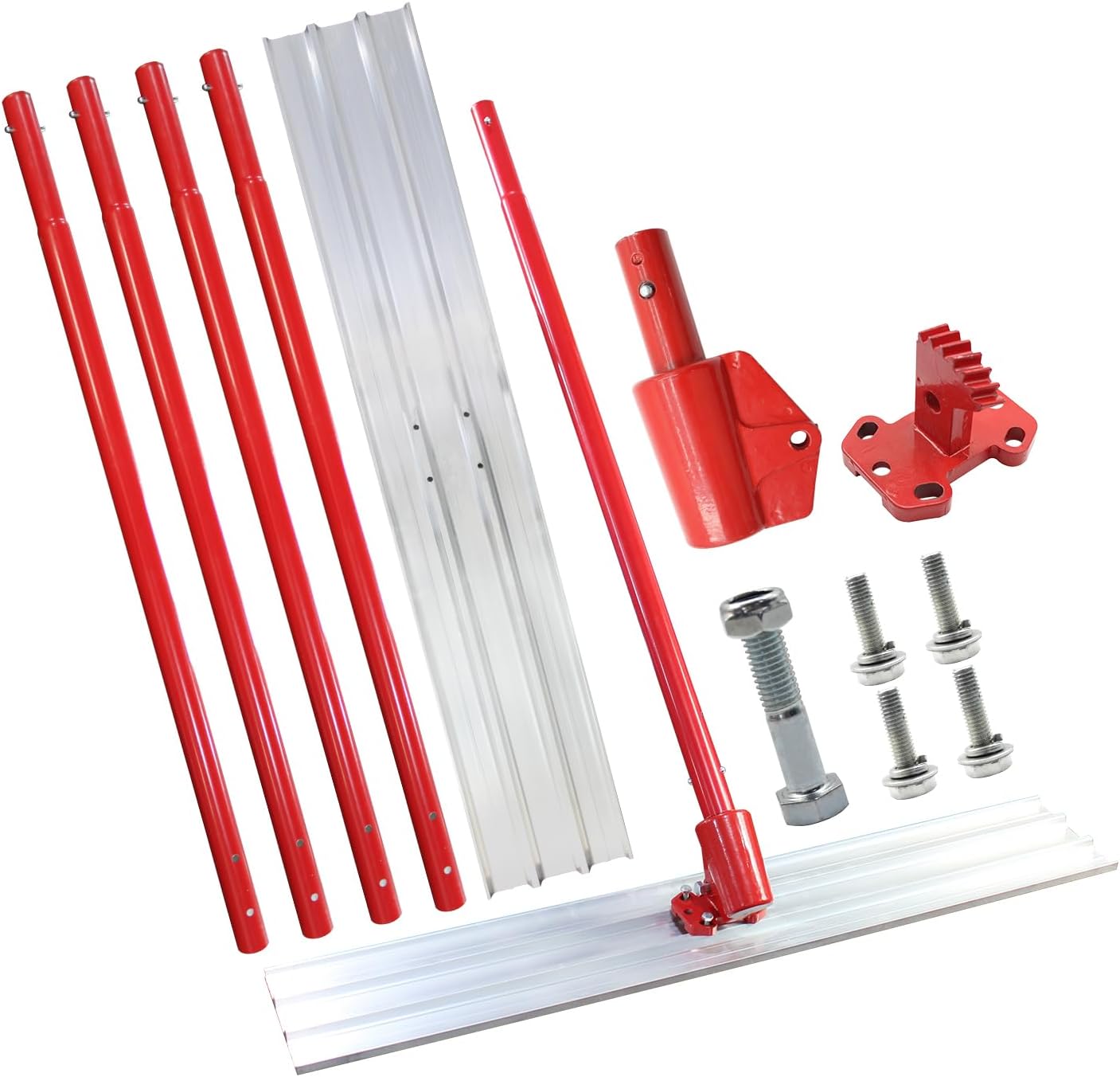 Concrete Tools Concrete Bull Float Tools Kit 48"x8" Cement Trowel Tools, Aluminum Magnesium Alloy Concrete Finishing Tools with 48" Handle x4 and Bull Float Bracket.