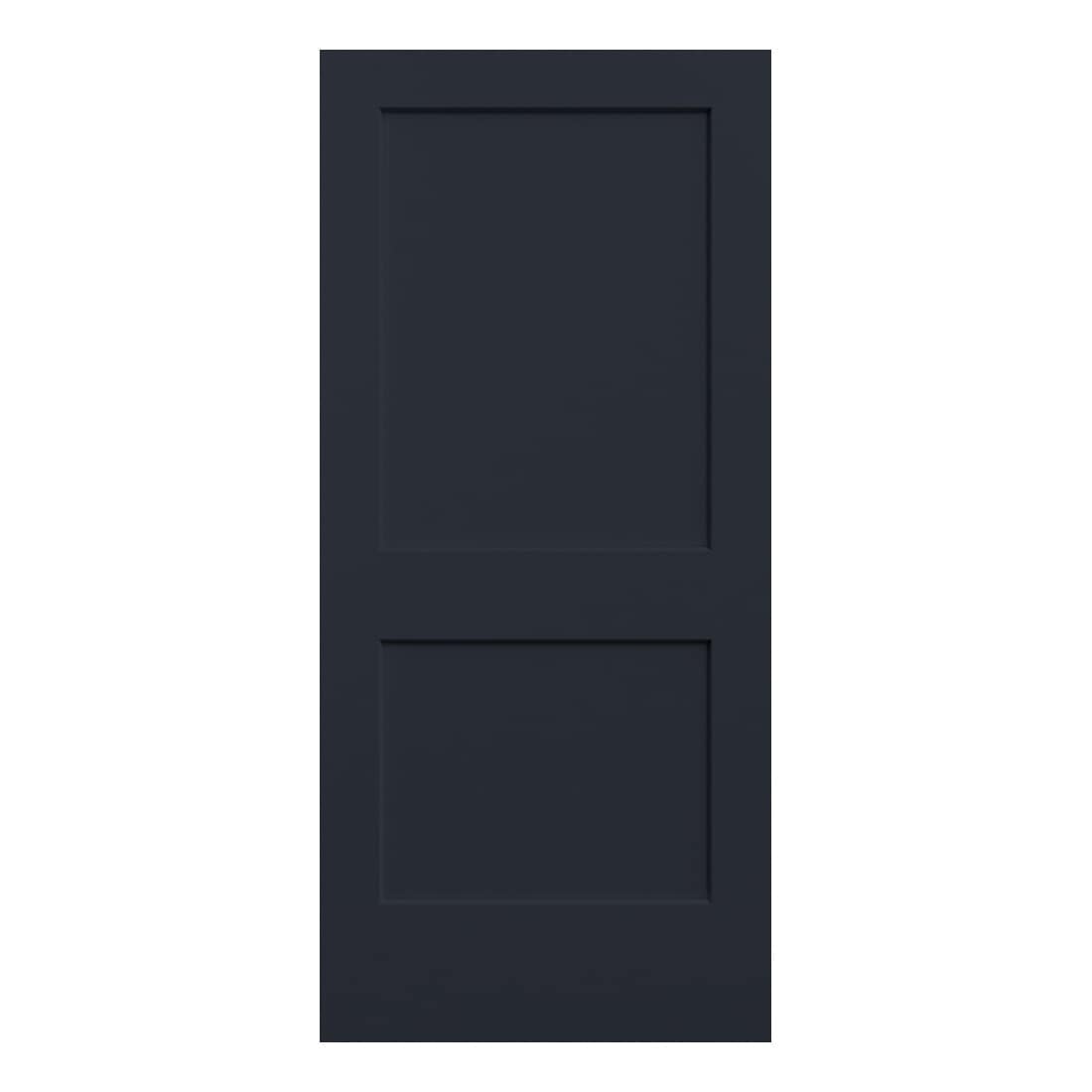 JELD-WEN Monroe 30-in x 80-in Black 2-panel Smooth Solid core Prefinished Molded composite Slab Door